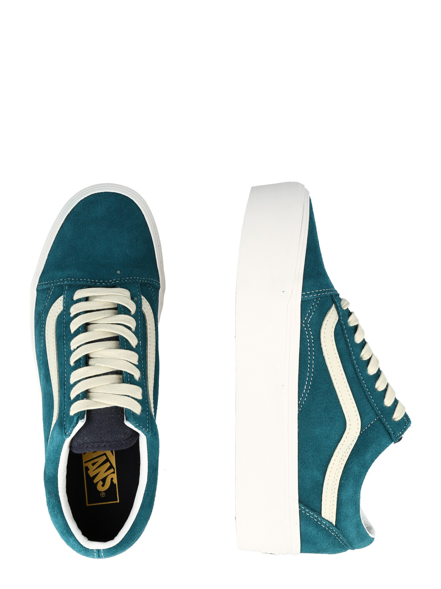 VANS Sneaker low 'Old Skool' turcoaz / alb murdar - Pled.ro