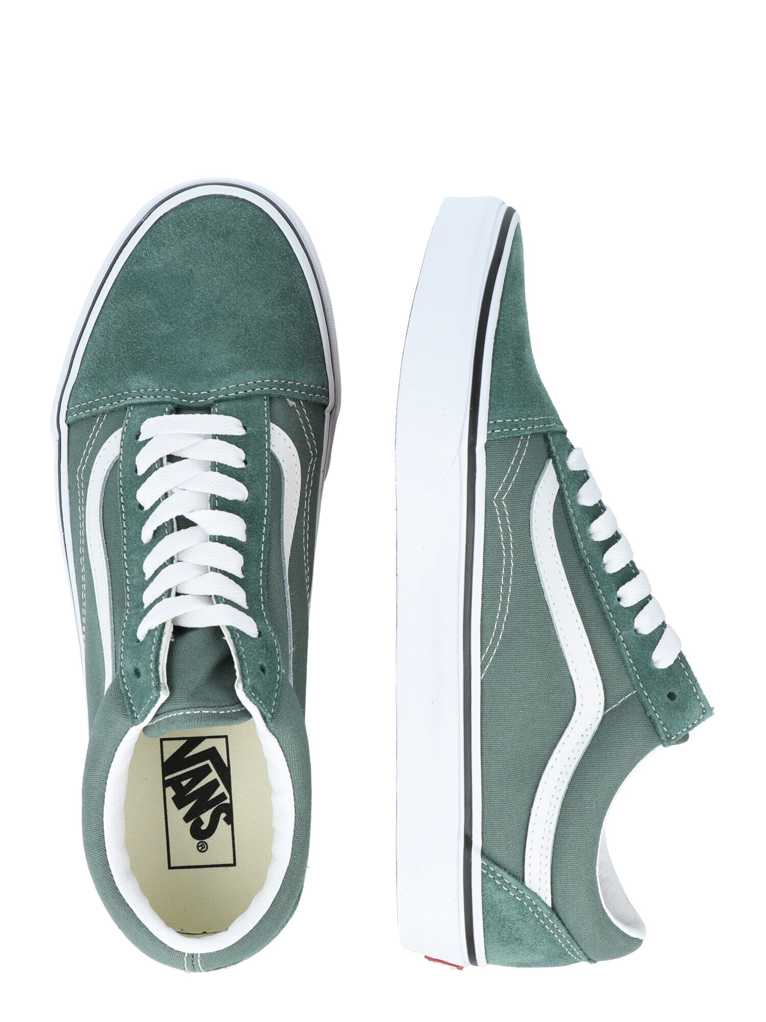 VANS Sneaker low 'Old Skool' verde smarald / alb - Pled.ro