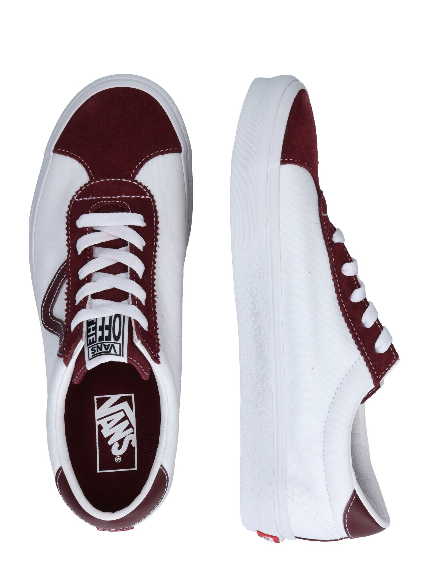 VANS Sneaker low roșu burgundy / alb - Pled.ro