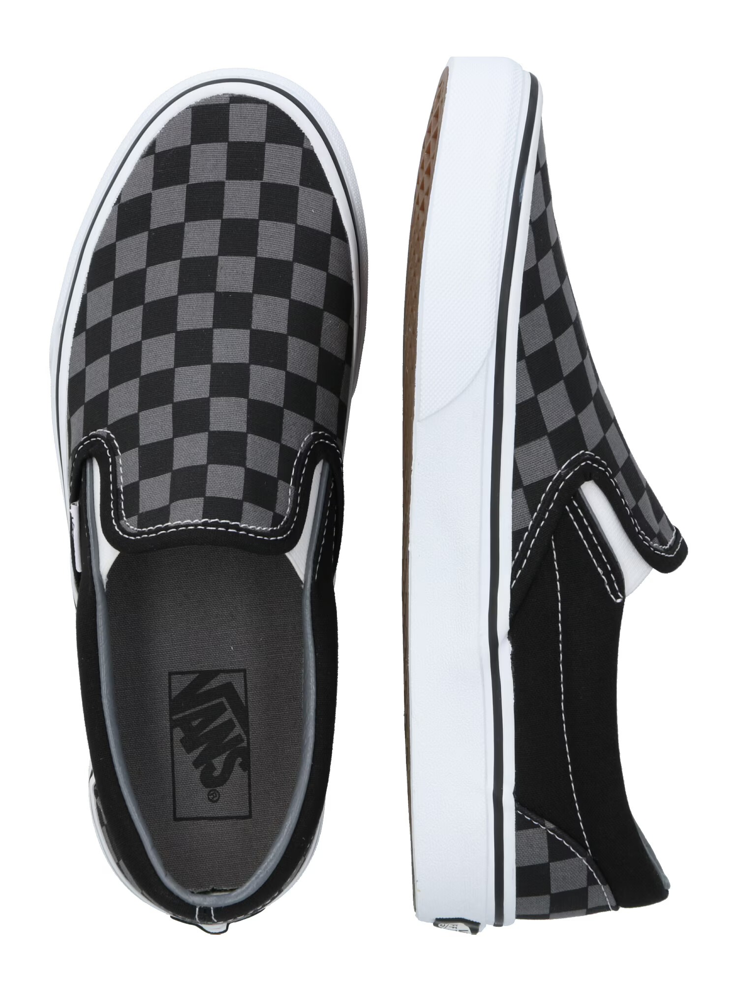 VANS Teniși 'Classic Slip-On' gri / negru / alb - Pled.ro