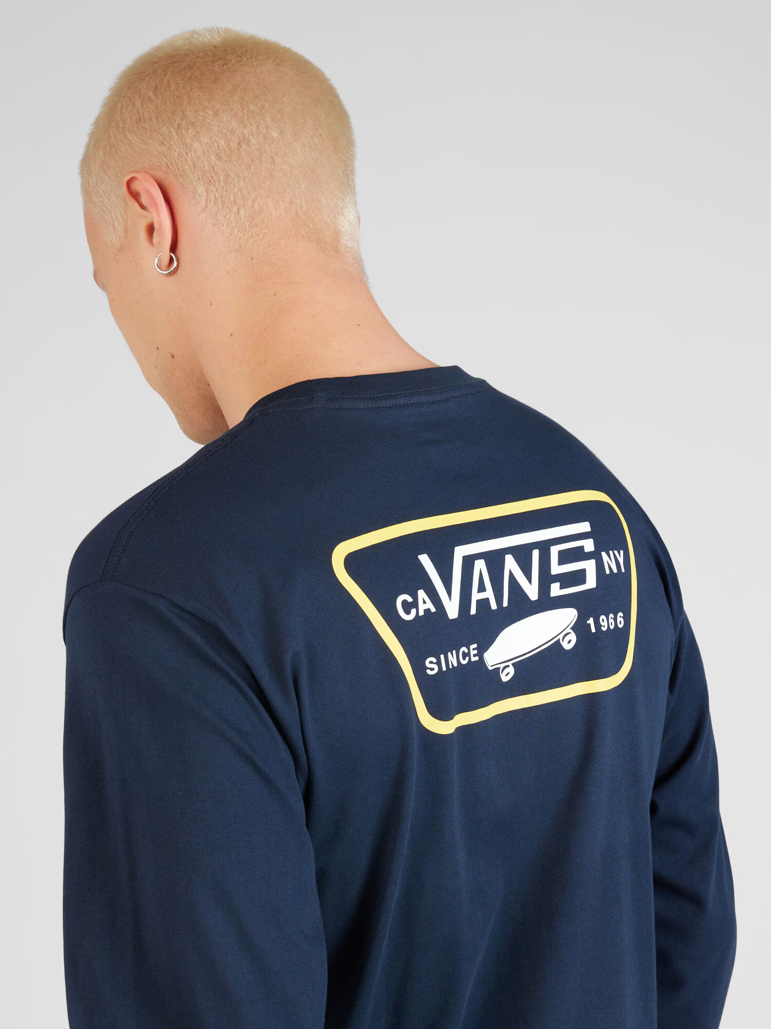 VANS Tricou bleumarin / galben / alb - Pled.ro