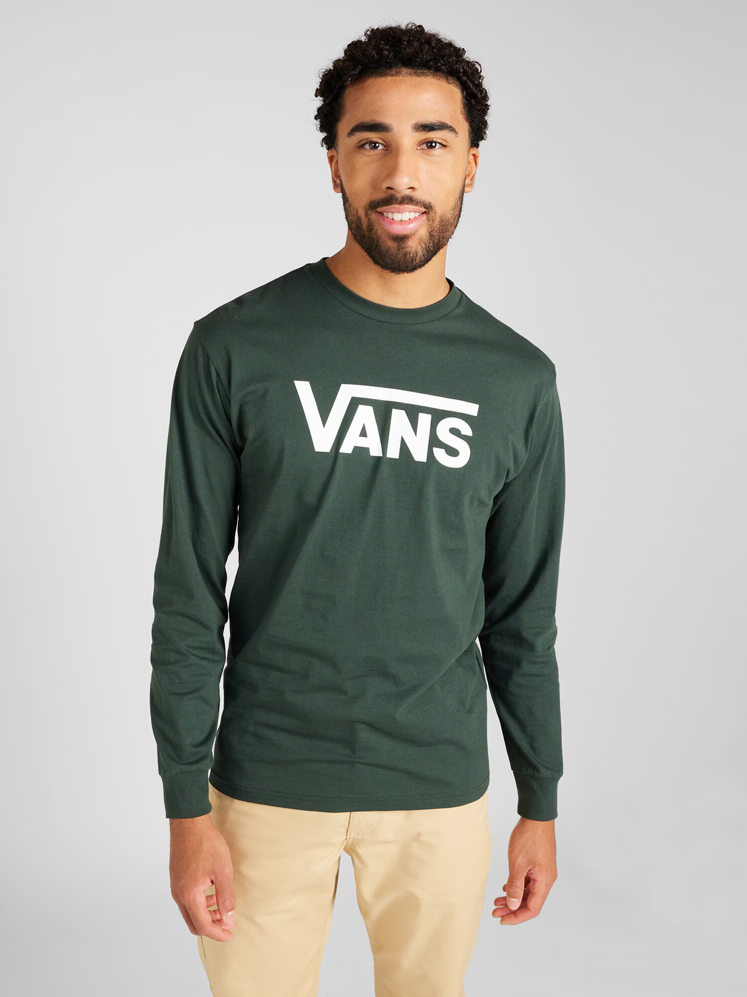 VANS Tricou 'Classic' verde închis / alb - Pled.ro