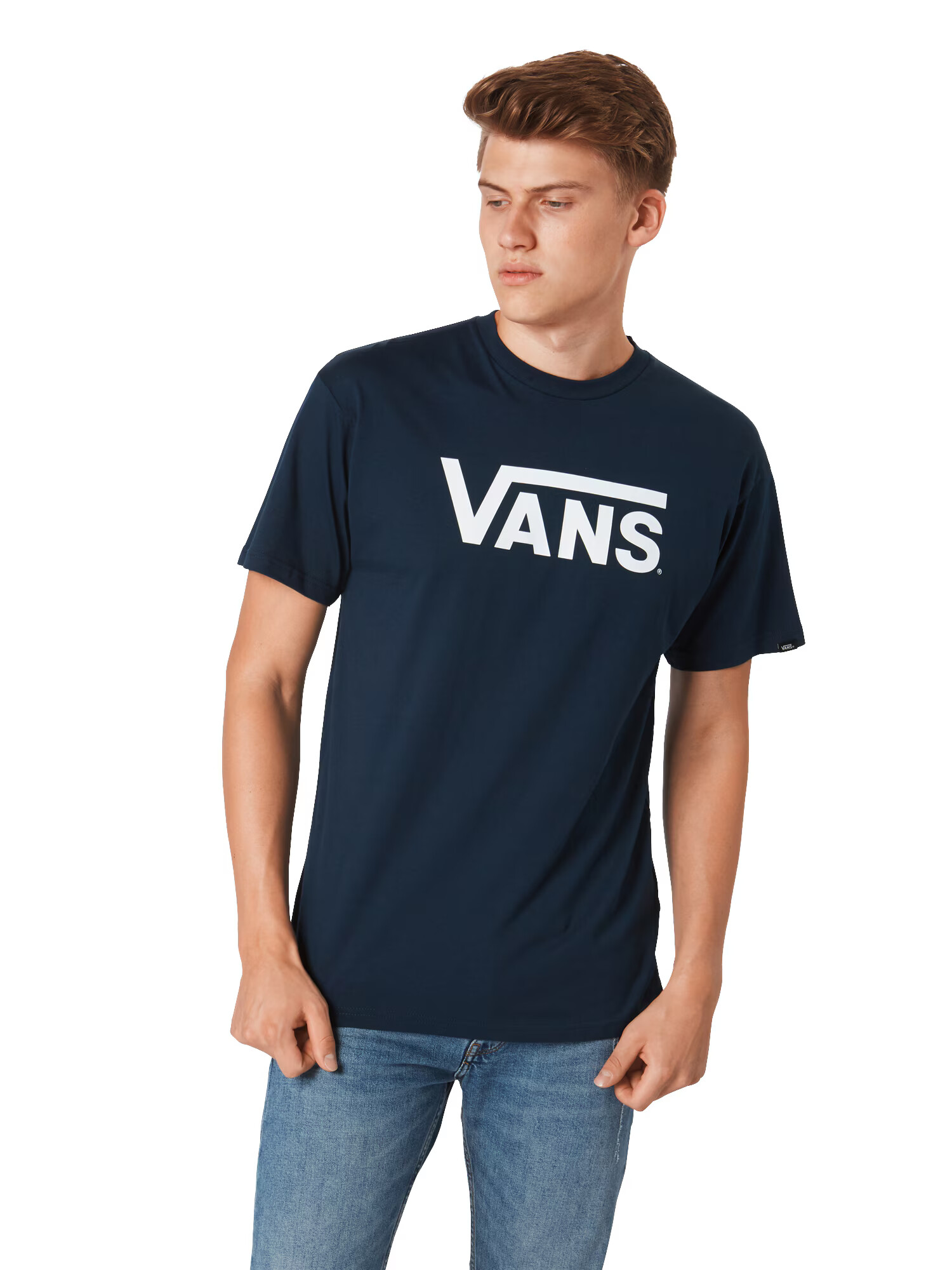 VANS Tricou 'MN CLASSIC' bleumarin / alb - Pled.ro