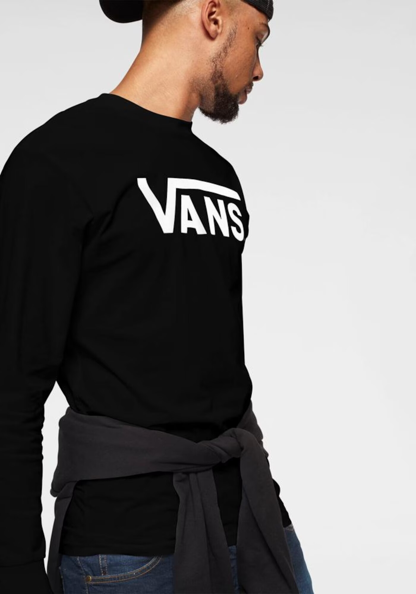 VANS Tricou 'Classic' negru / alb - Pled.ro