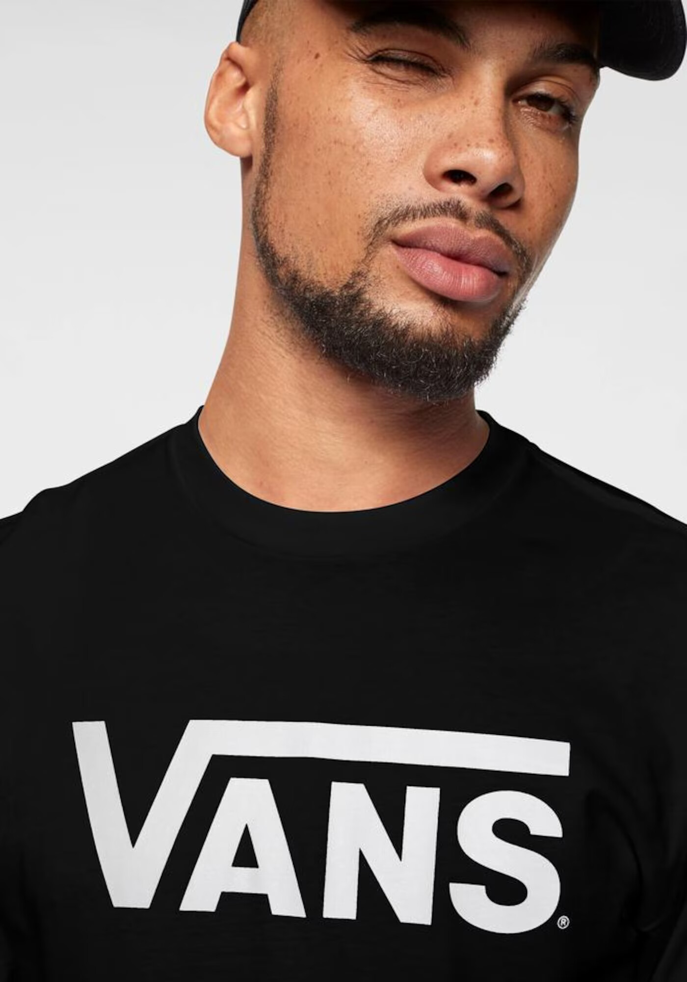 VANS Tricou 'Classic' negru / alb - Pled.ro