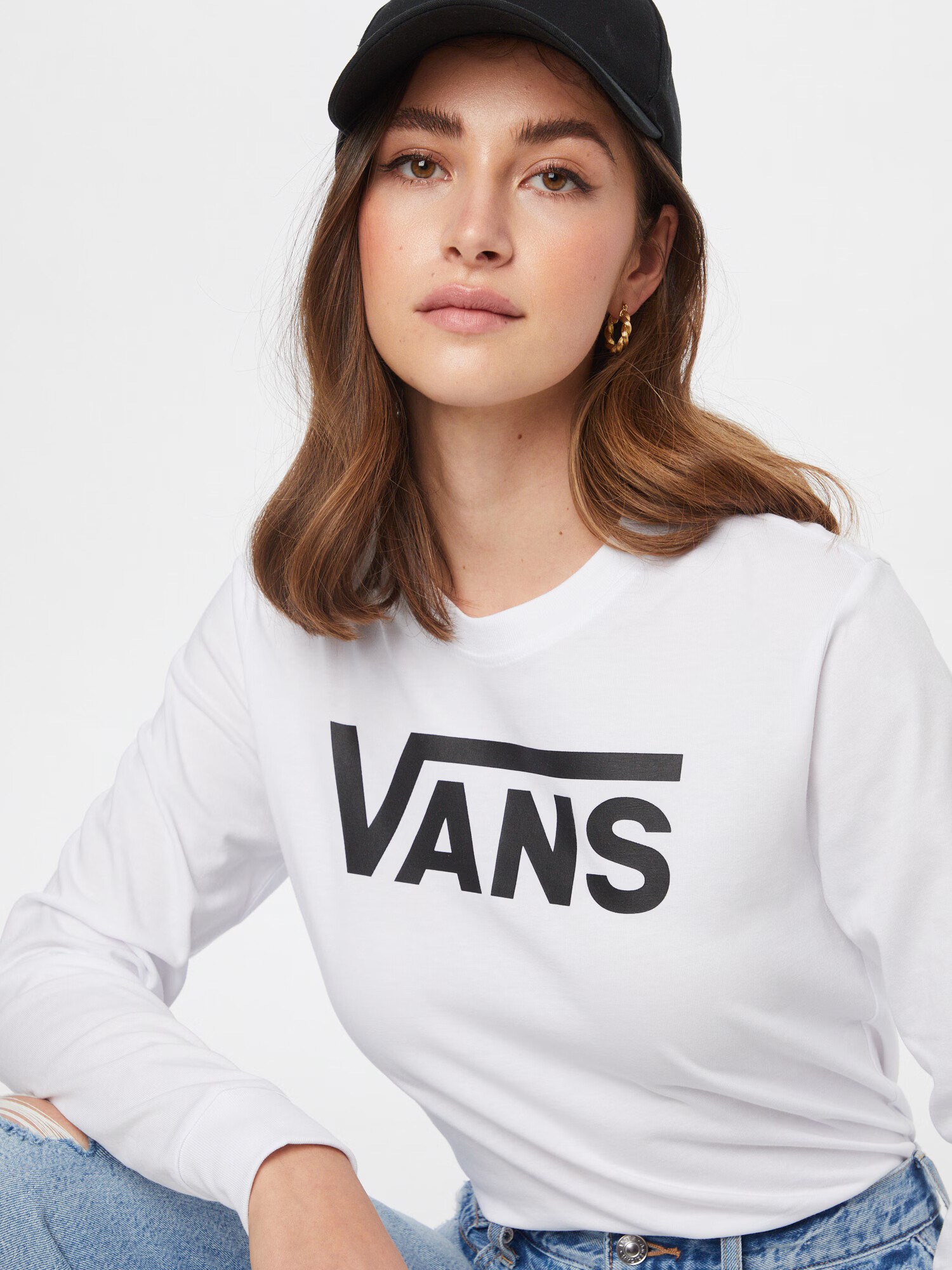 VANS Tricou negru / alb - Pled.ro