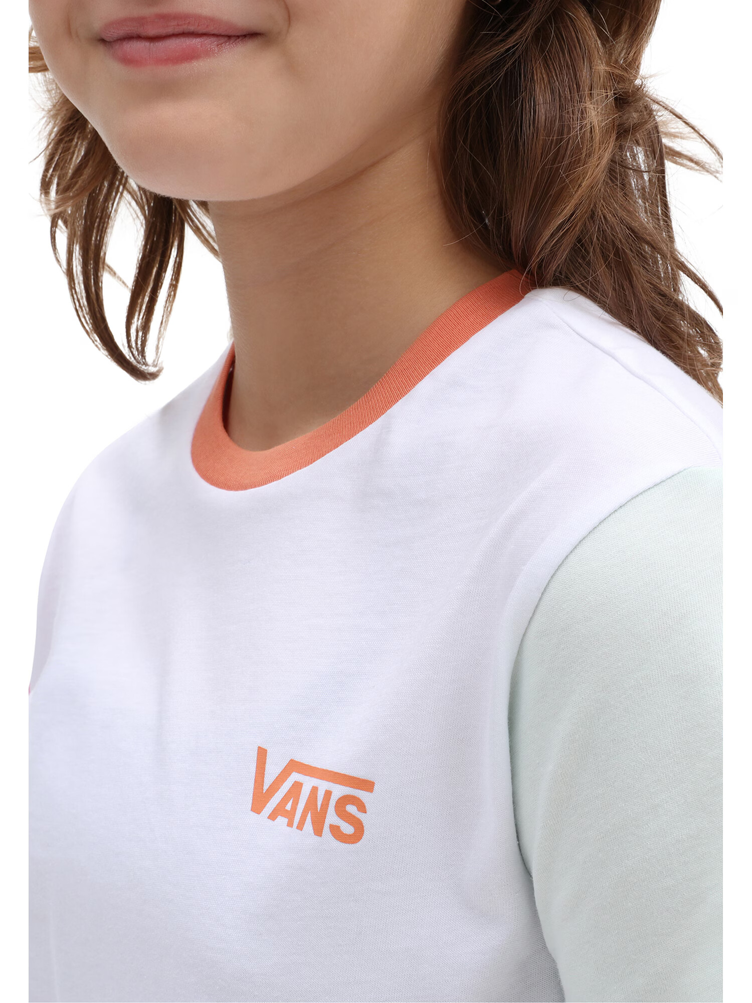 VANS Tricou verde pastel / mov orhidee / portocaliu piersică / alb - Pled.ro