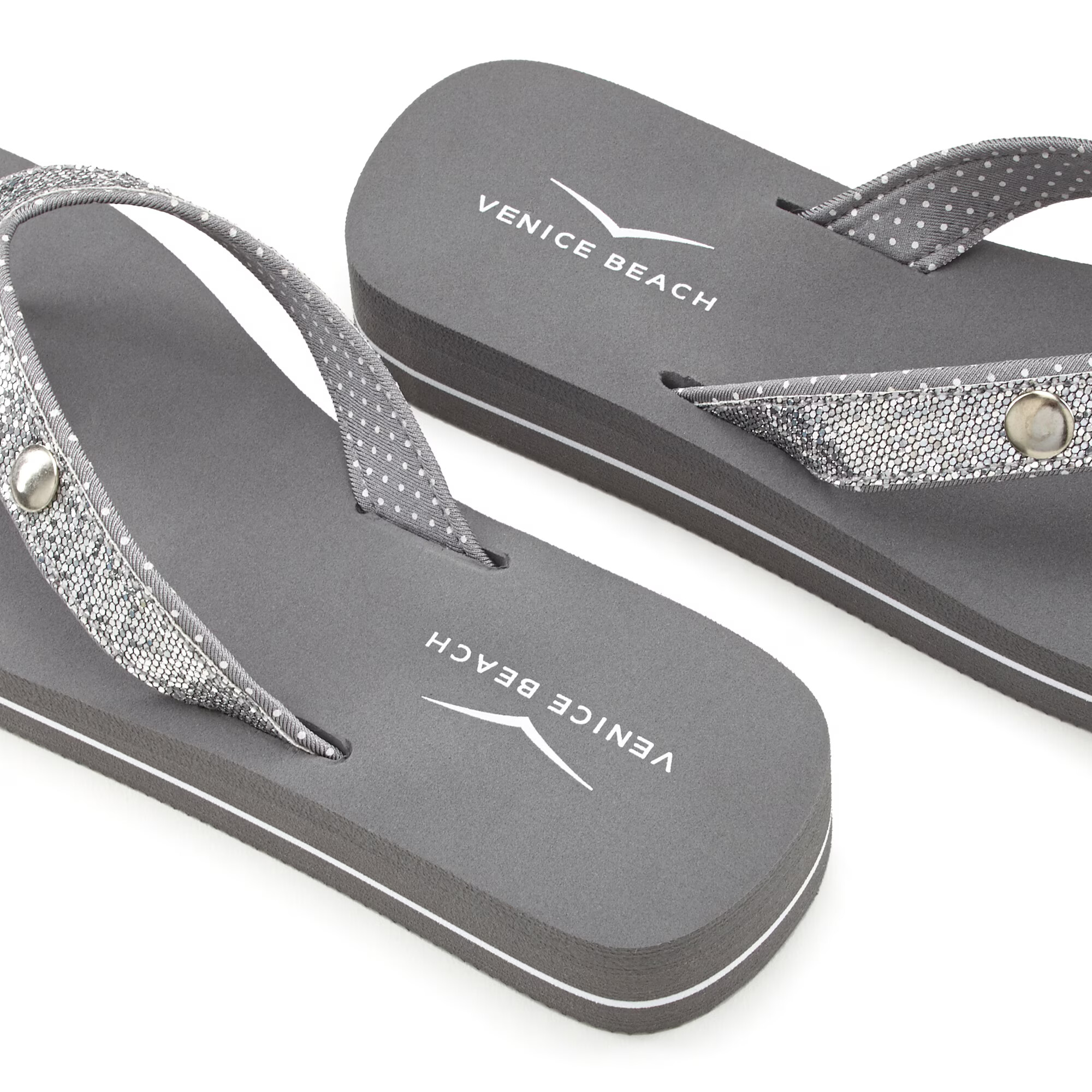 VENICE BEACH Flip-flops gri / argintiu - Pled.ro