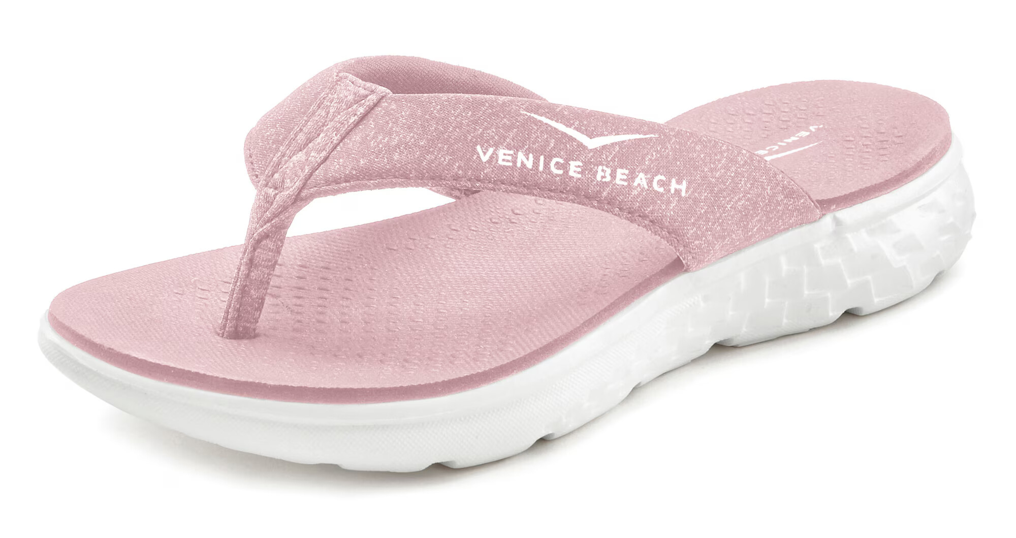 VENICE BEACH Flip-flops roz pudră / alb - Pled.ro