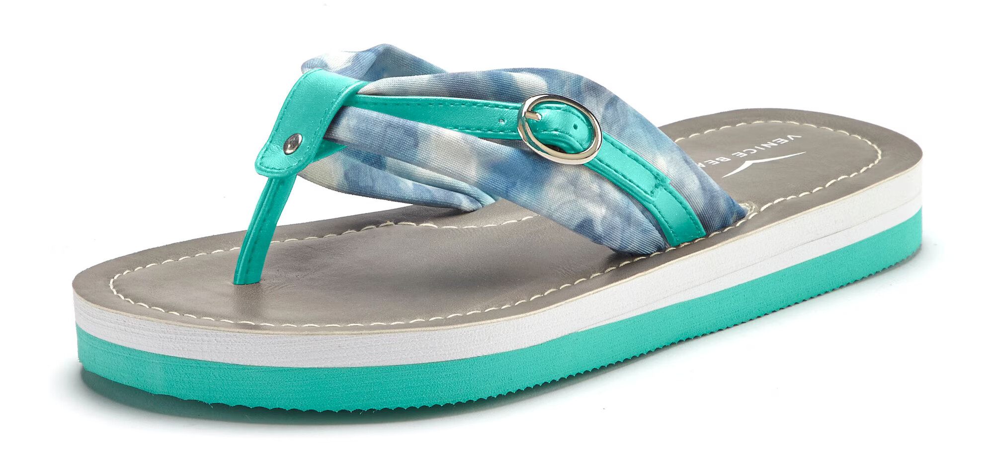 VENICE BEACH Flip-flops turcoaz / alb - Pled.ro