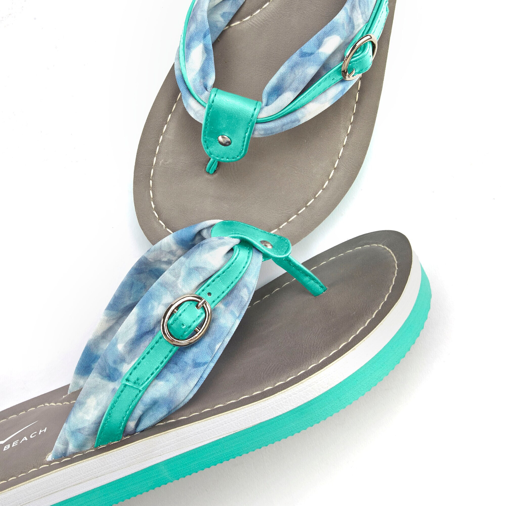 VENICE BEACH Flip-flops turcoaz / alb - Pled.ro