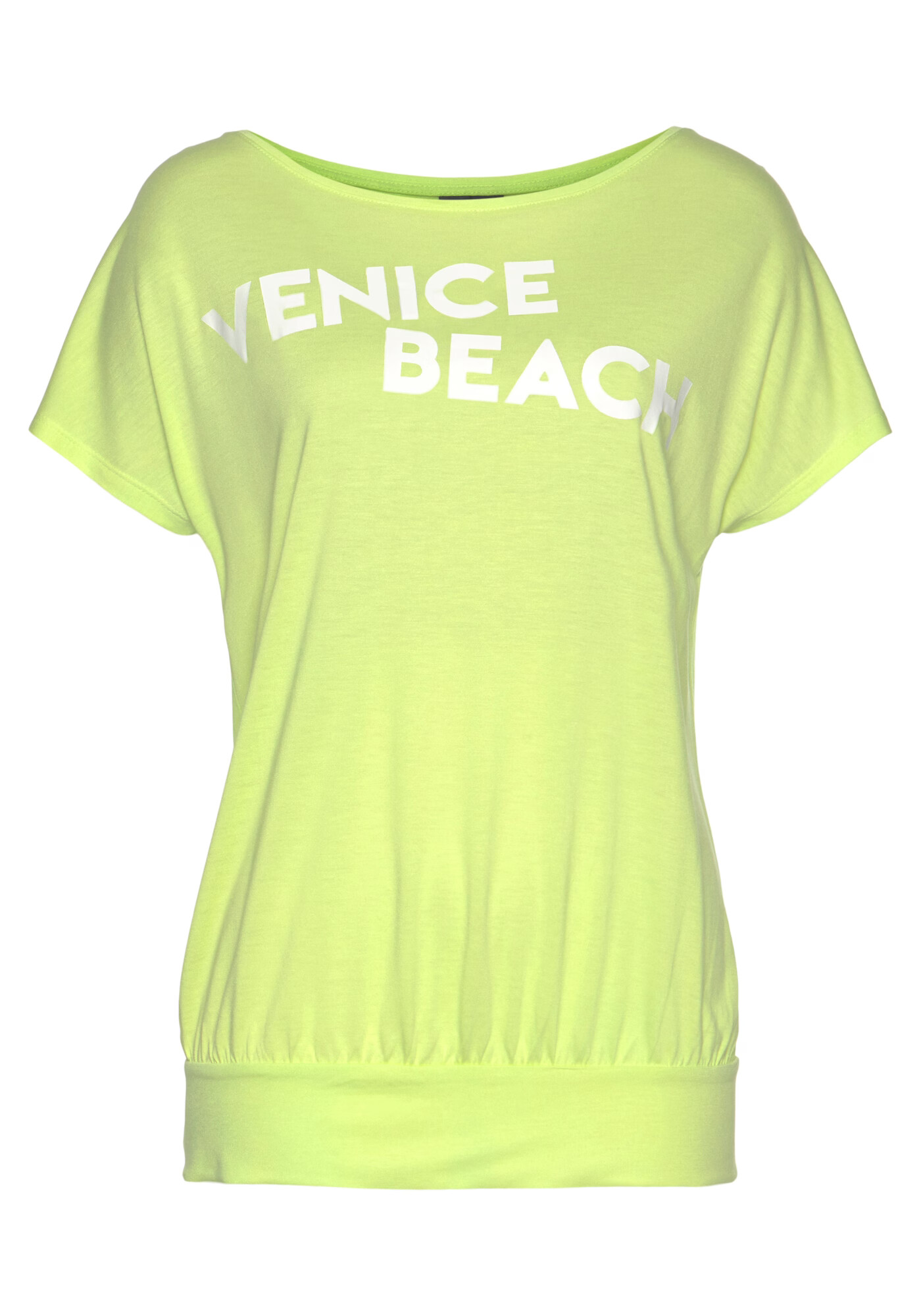 VENICE BEACH Tricou galben citron / gri grafit / alb - Pled.ro