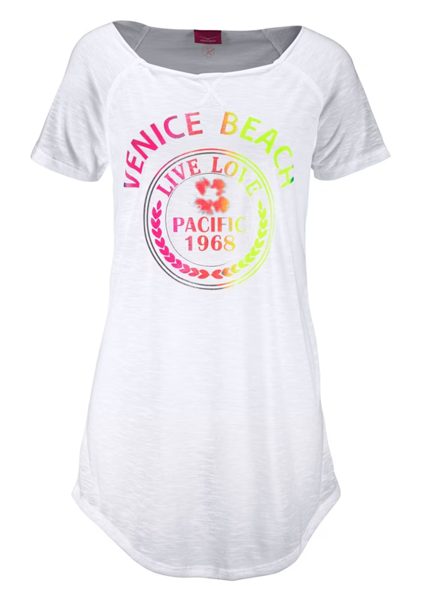 VENICE BEACH Tricou galben neon / portocaliu neon / roz neon / alb - Pled.ro