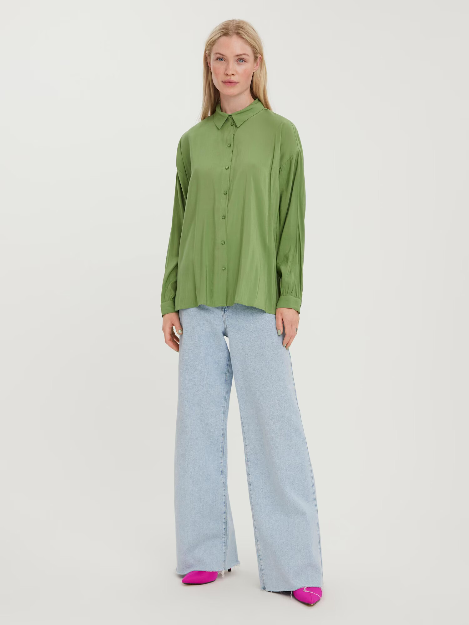 VERO MODA Bluză 'Bell' verde deschis - Pled.ro