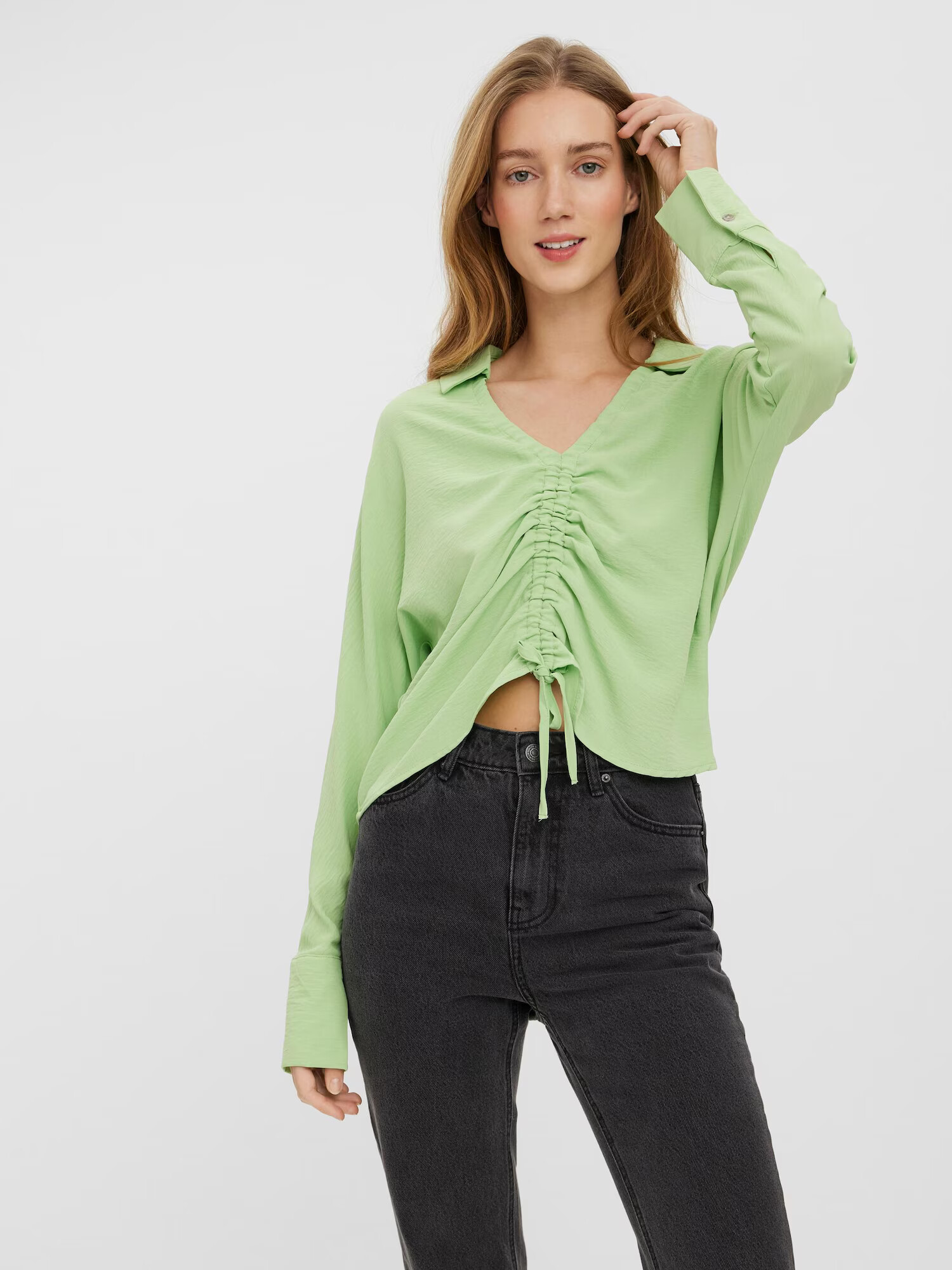 VERO MODA Bluză 'Ginge' verde - Pled.ro