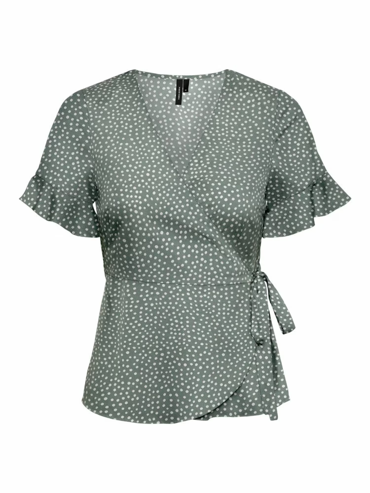 VERO MODA Bluză 'Henna' verde / alb - Pled.ro