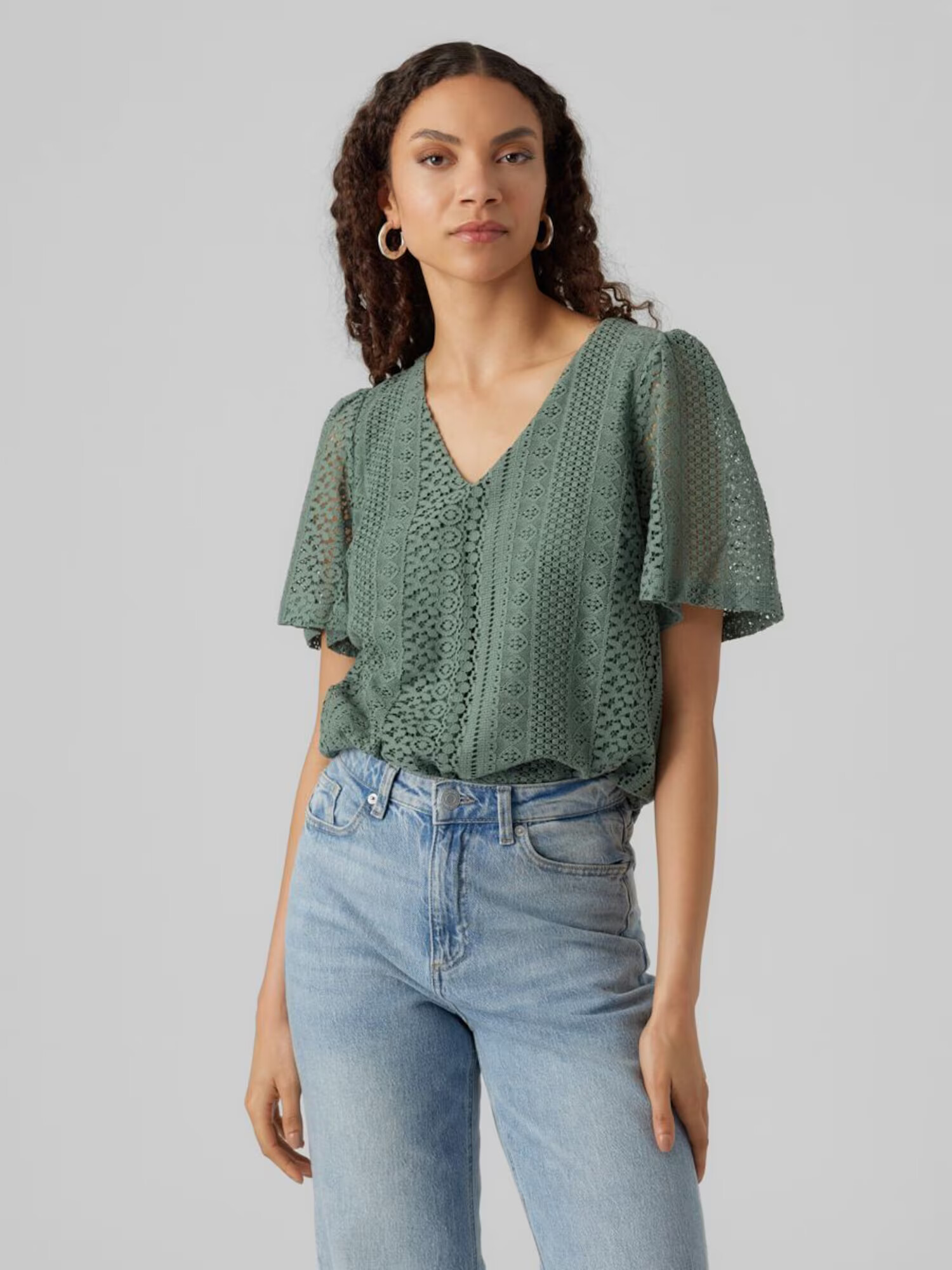 VERO MODA Bluză 'Honey' verde închis - Pled.ro