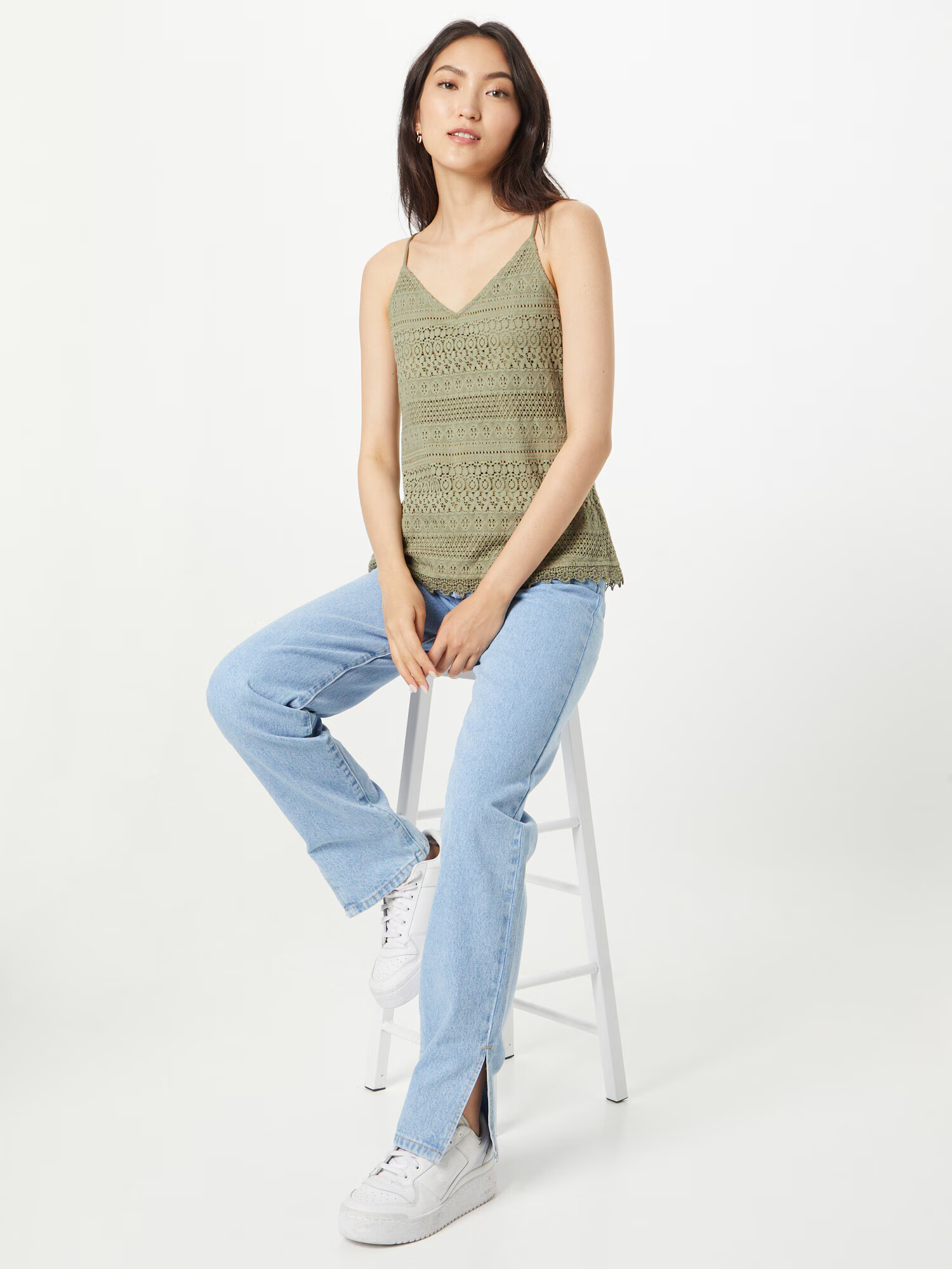 VERO MODA Bluză 'Honey' verde închis - Pled.ro