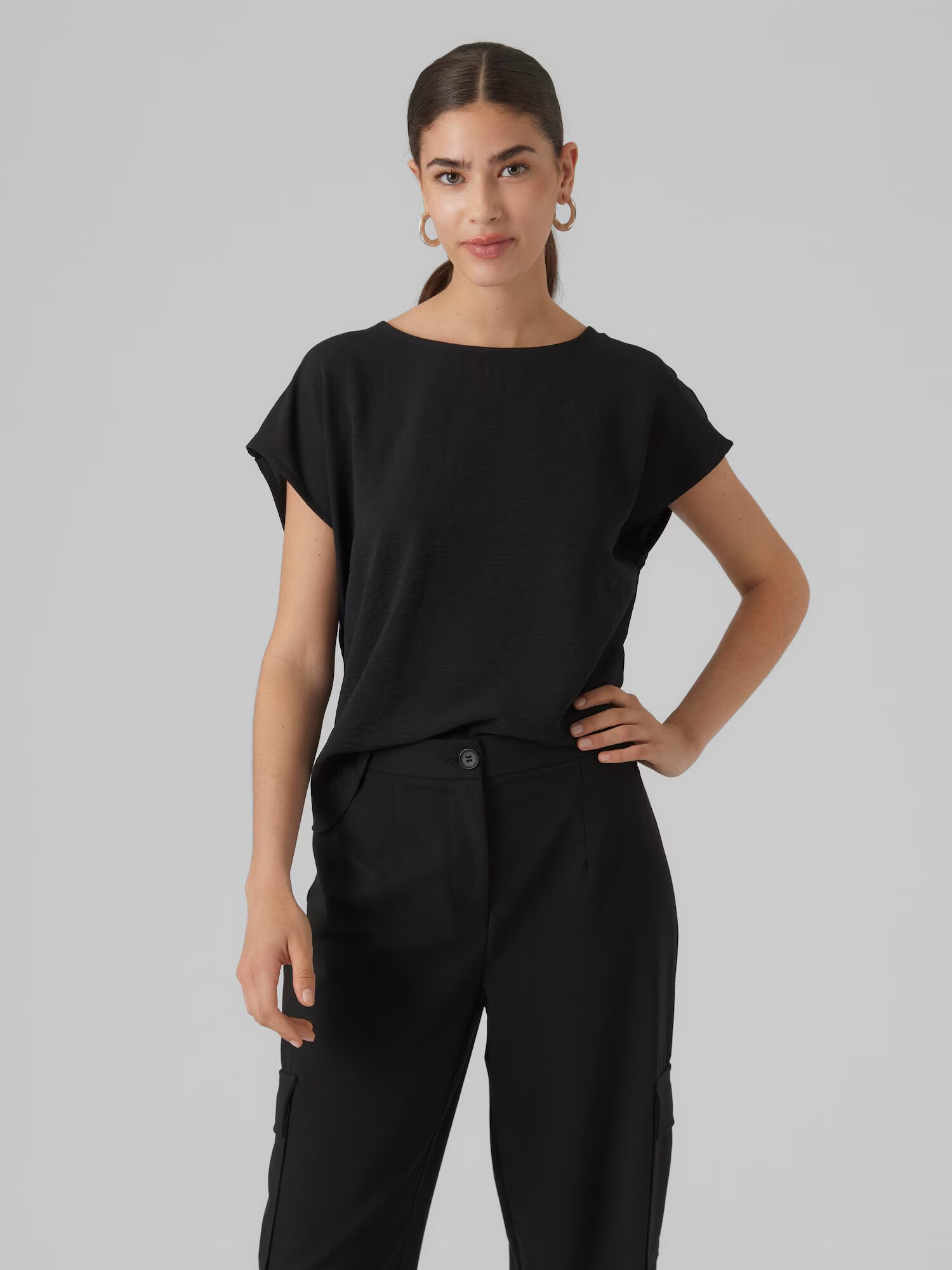 VERO MODA Bluză 'INGE' negru - Pled.ro