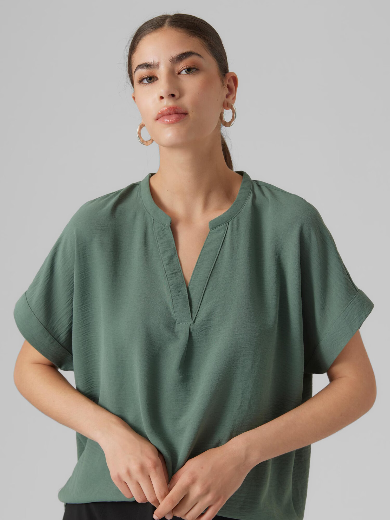 VERO MODA Bluză 'INGE' verde - Pled.ro