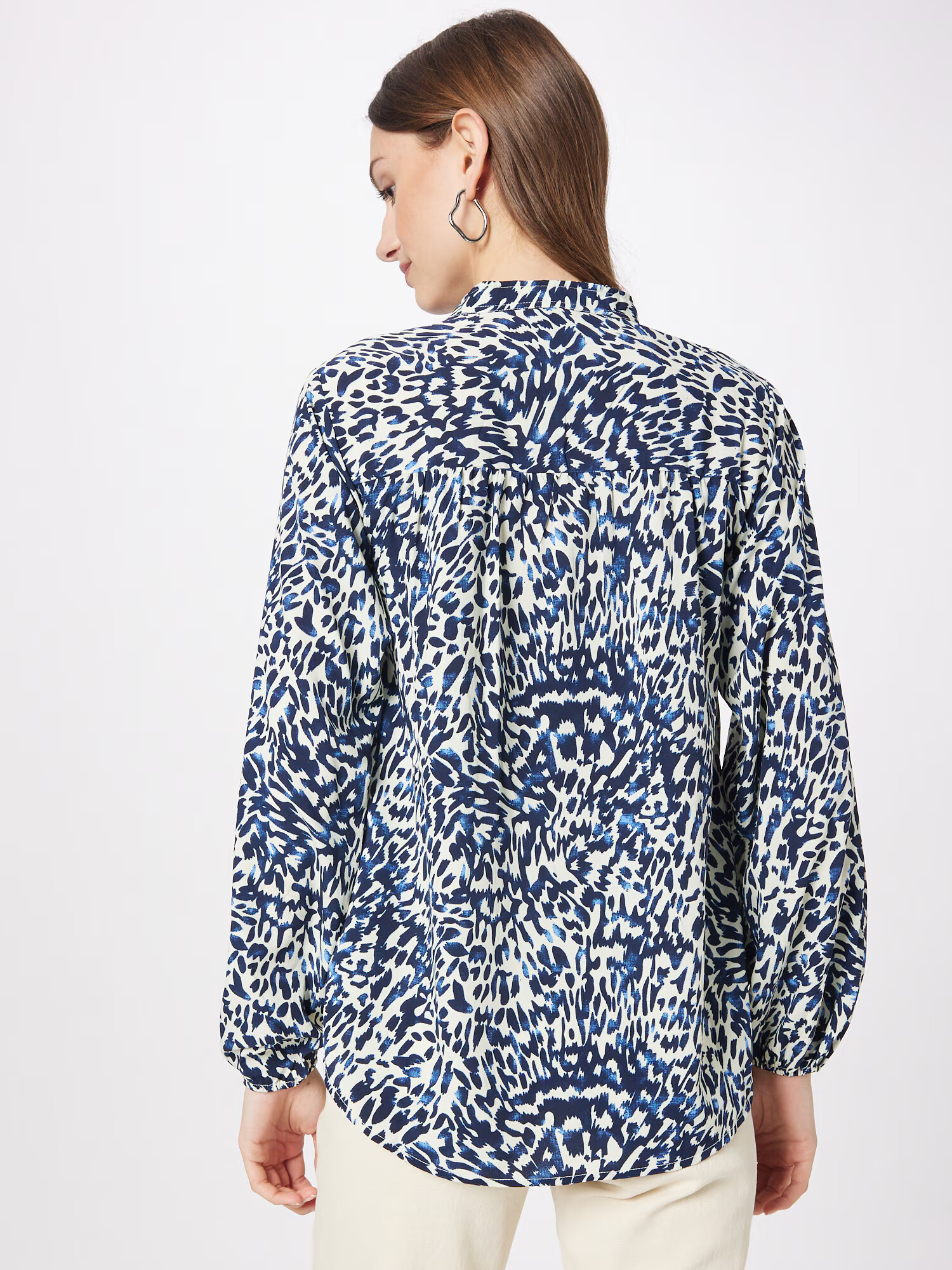 VERO MODA Bluză 'LILLIE' bej / albastru / bleumarin - Pled.ro