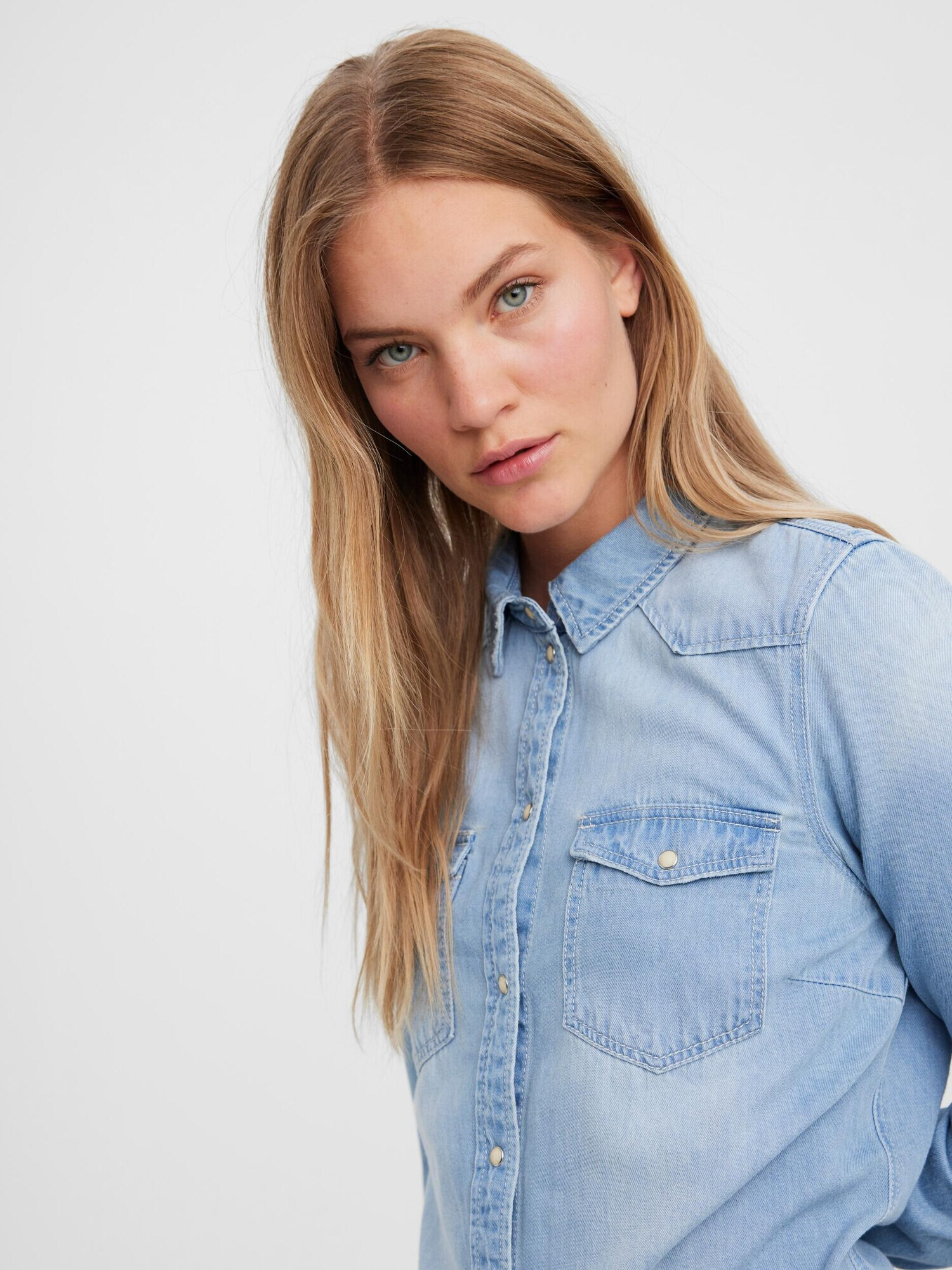 VERO MODA Bluză 'Maria' albastru denim - Pled.ro