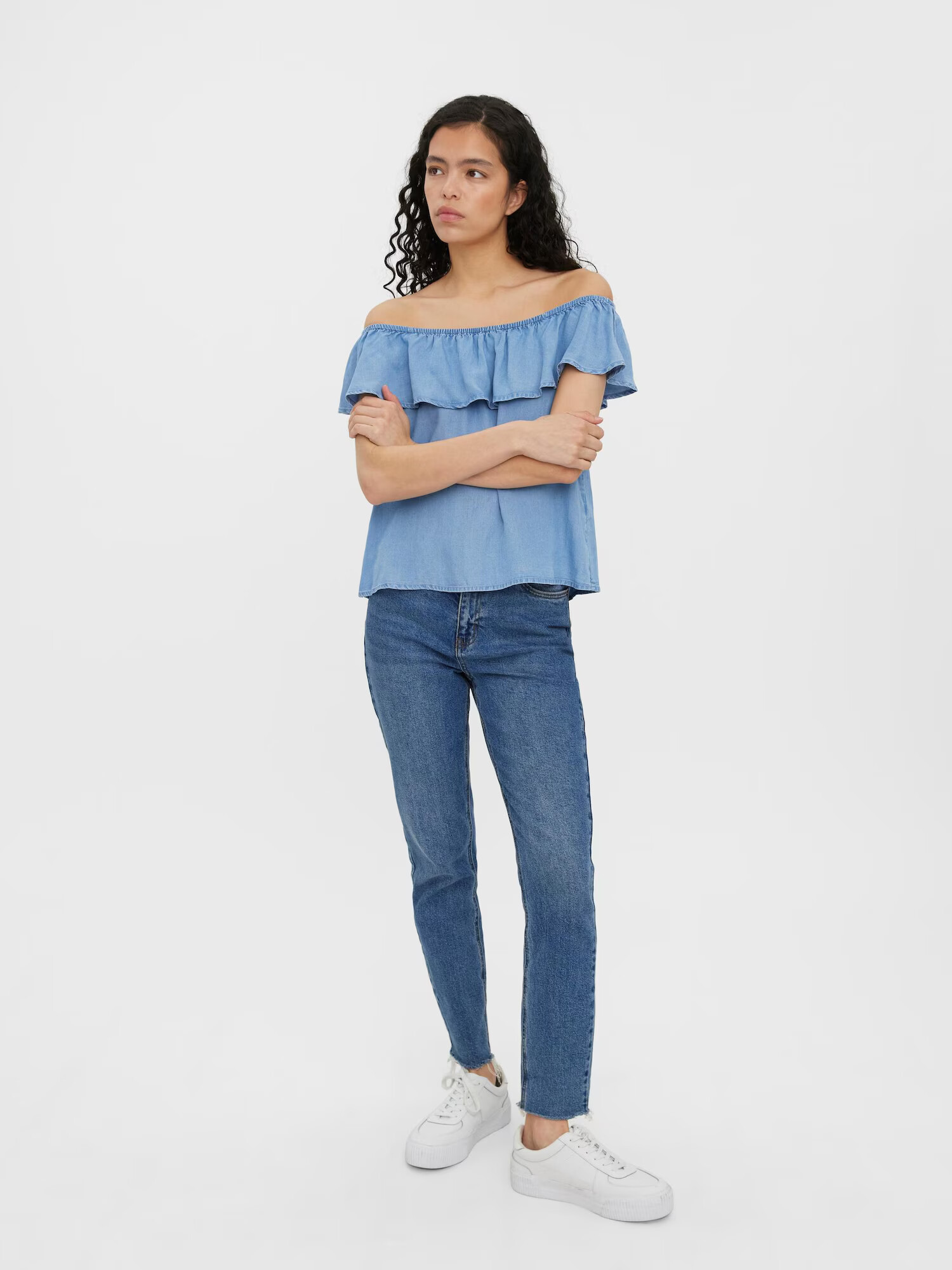 VERO MODA Bluză 'Mia' albastru denim - Pled.ro