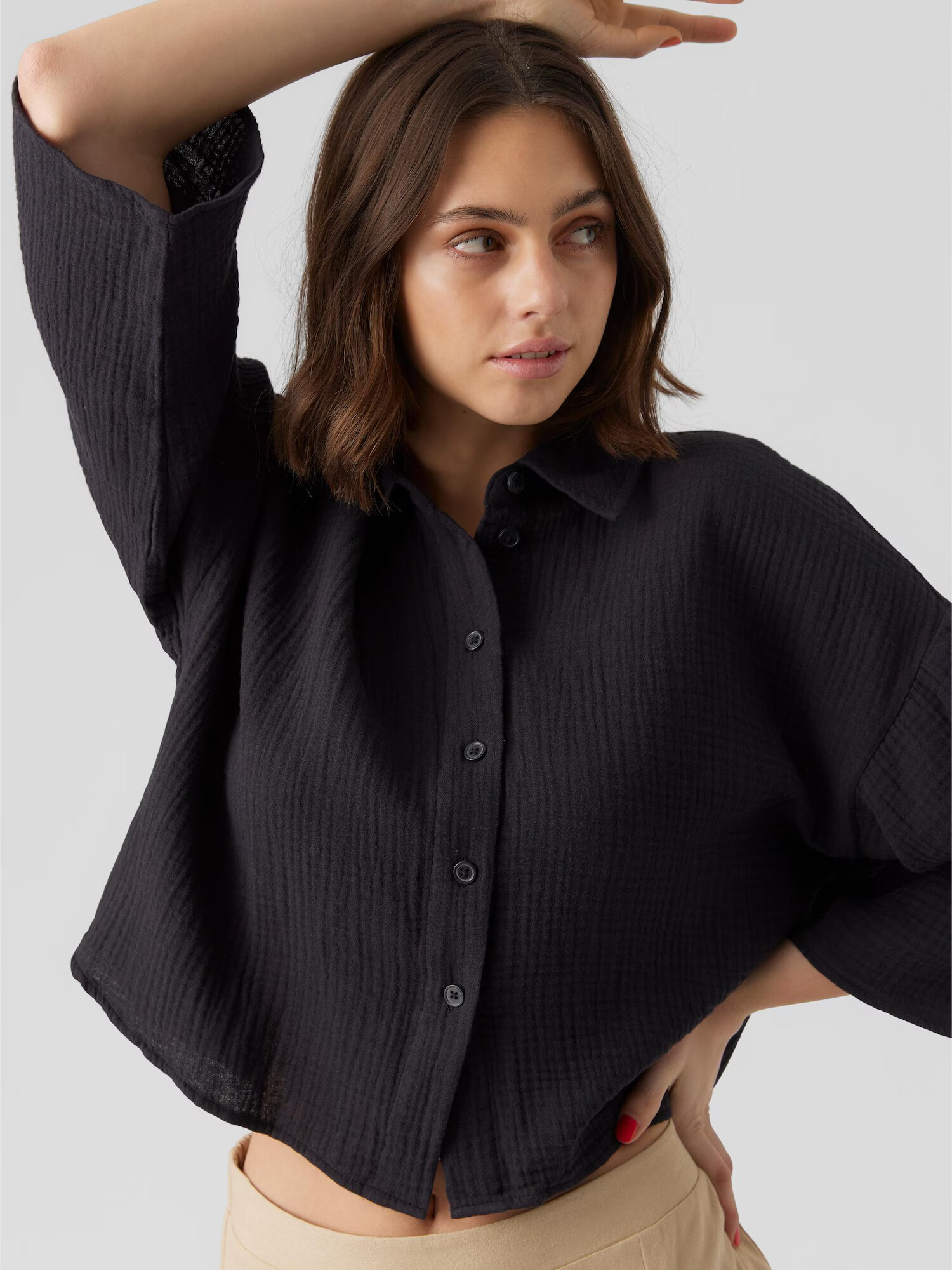 VERO MODA Bluză 'Natali' negru - Pled.ro