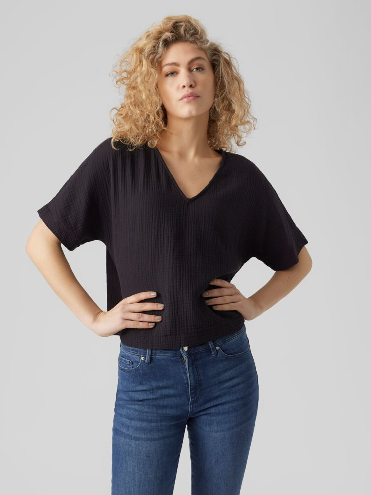 VERO MODA Bluză 'Natali' negru - Pled.ro