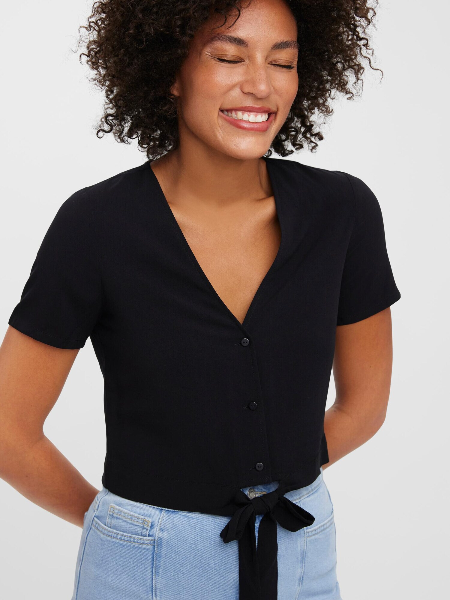 VERO MODA Bluză negru - Pled.ro