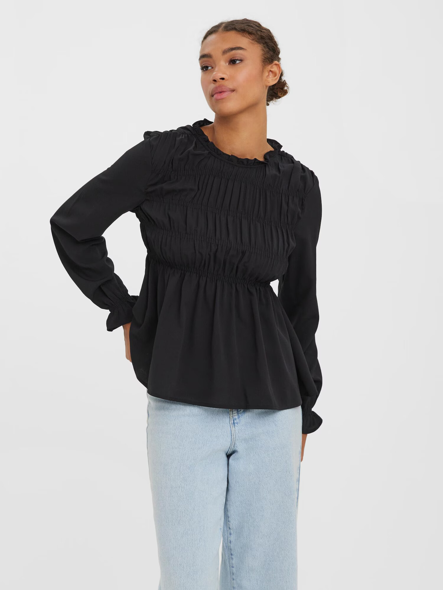 VERO MODA Bluză 'OLIVIA' negru - Pled.ro