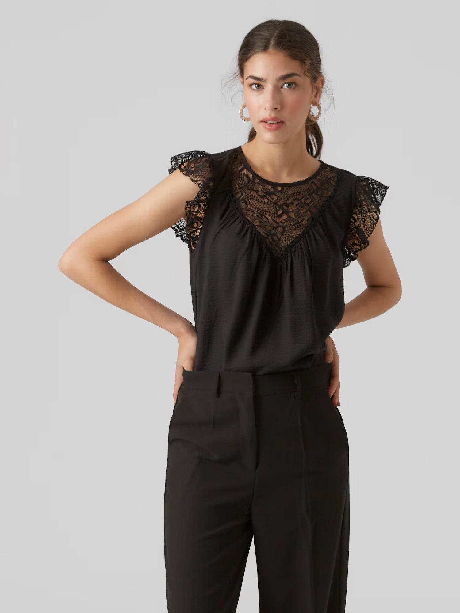 VERO MODA Bluză 'PURA' negru - Pled.ro