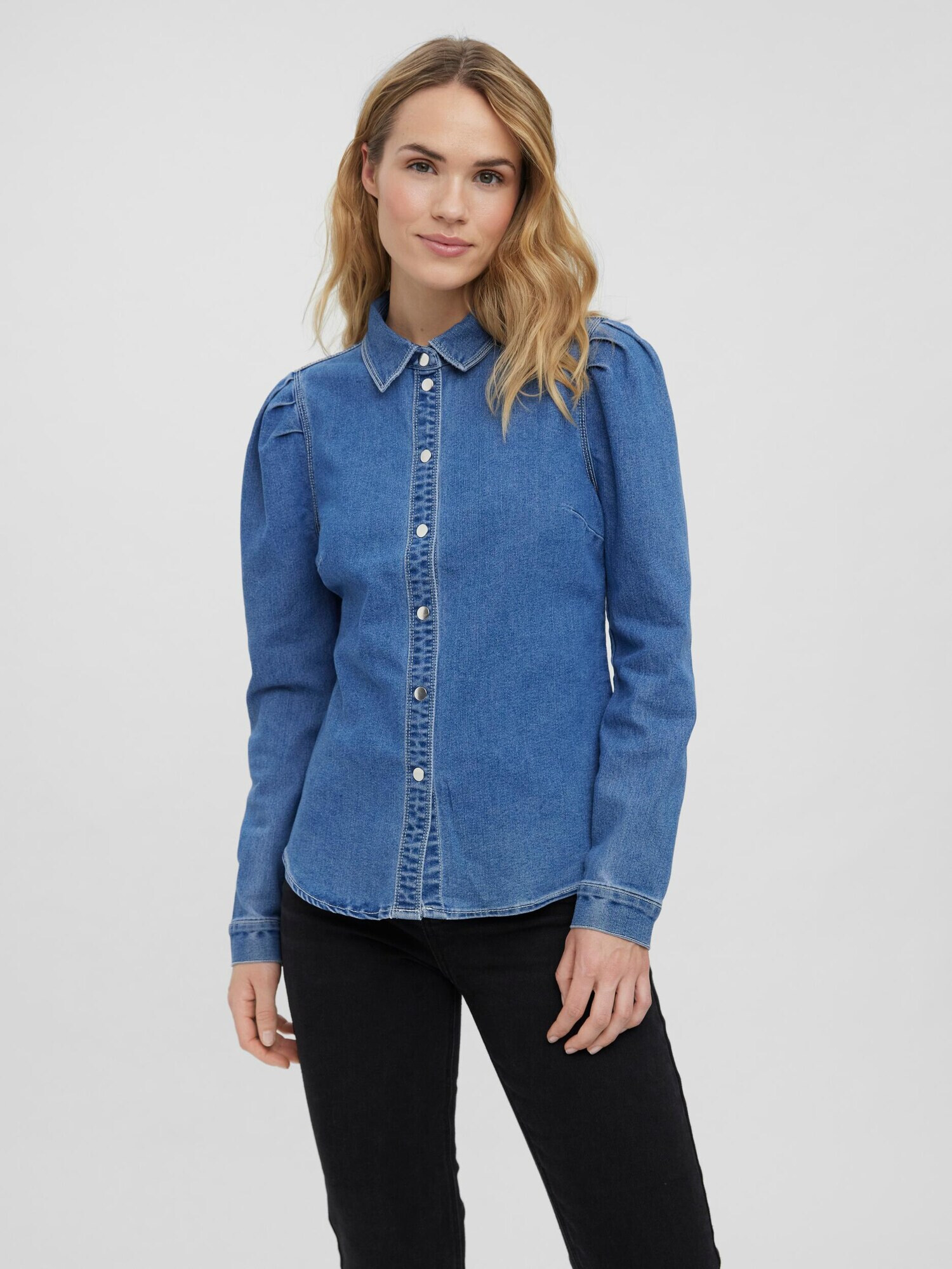 VERO MODA Bluză 'Rhiana' albastru denim - Pled.ro