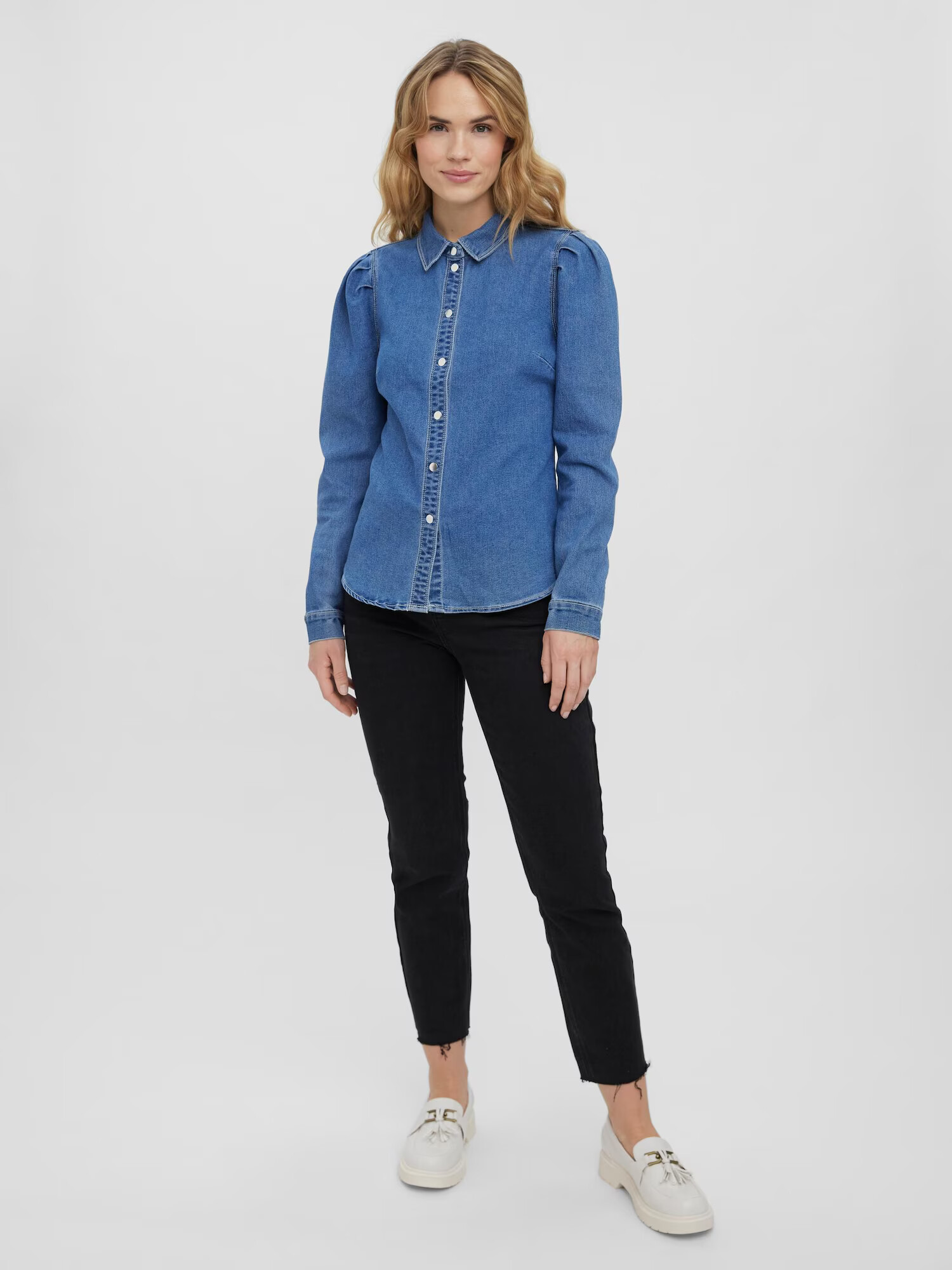 VERO MODA Bluză 'Rhiana' albastru denim - Pled.ro