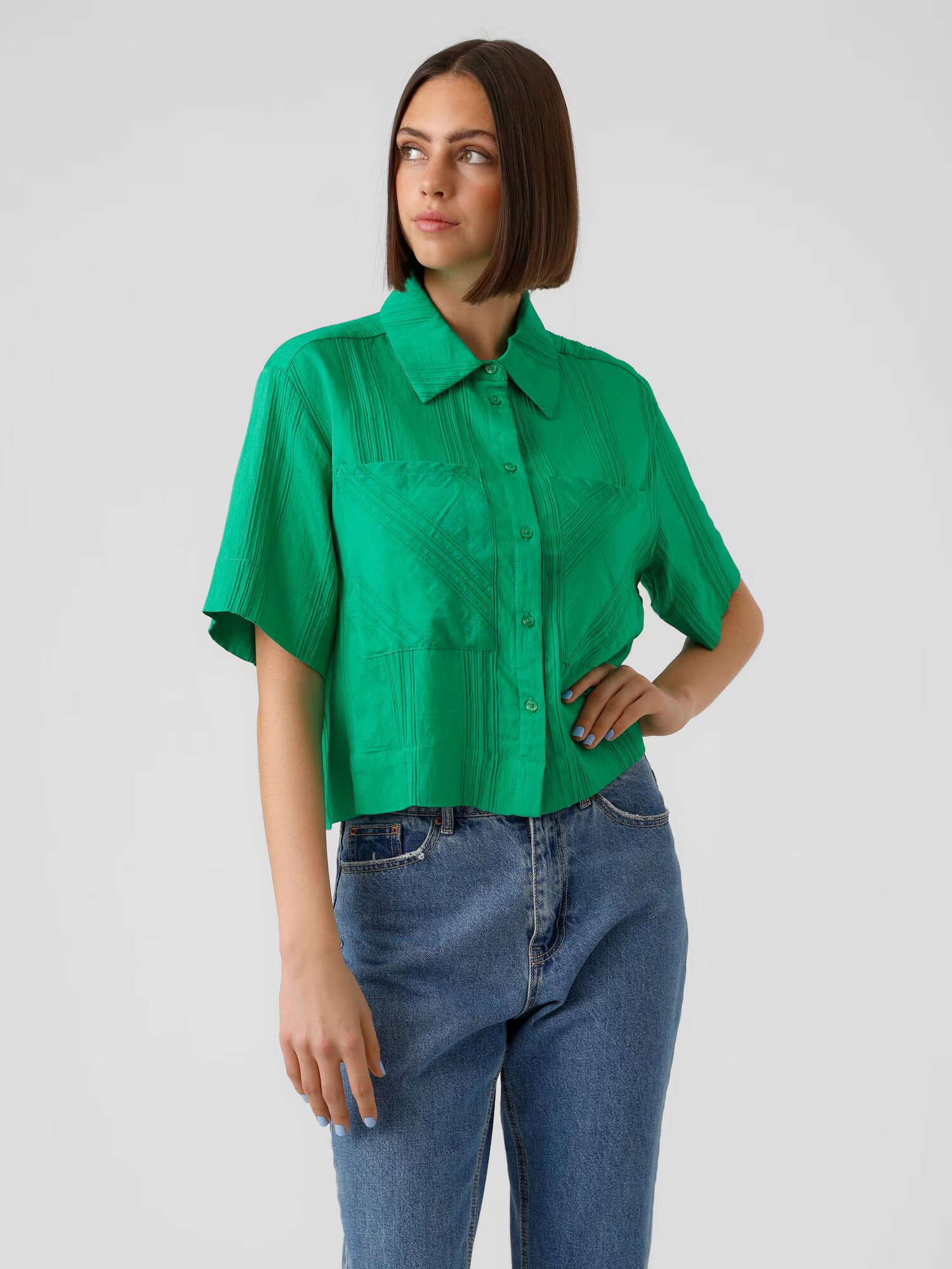 VERO MODA Bluză 'Rom' verde - Pled.ro