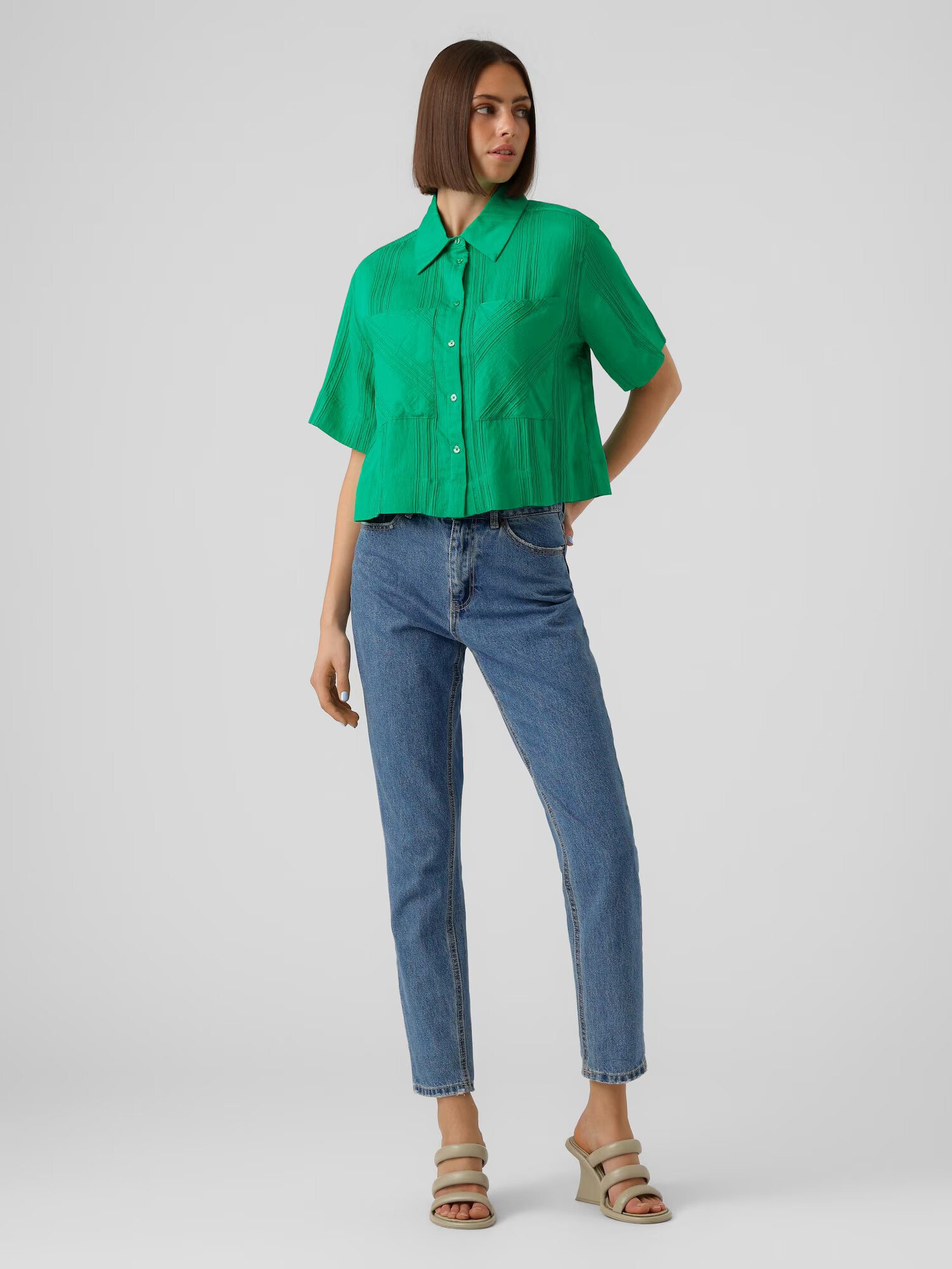 VERO MODA Bluză 'Rom' verde - Pled.ro