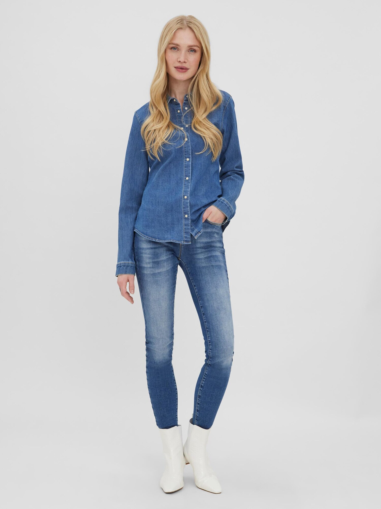 VERO MODA Bluză 'Sea' albastru denim - Pled.ro