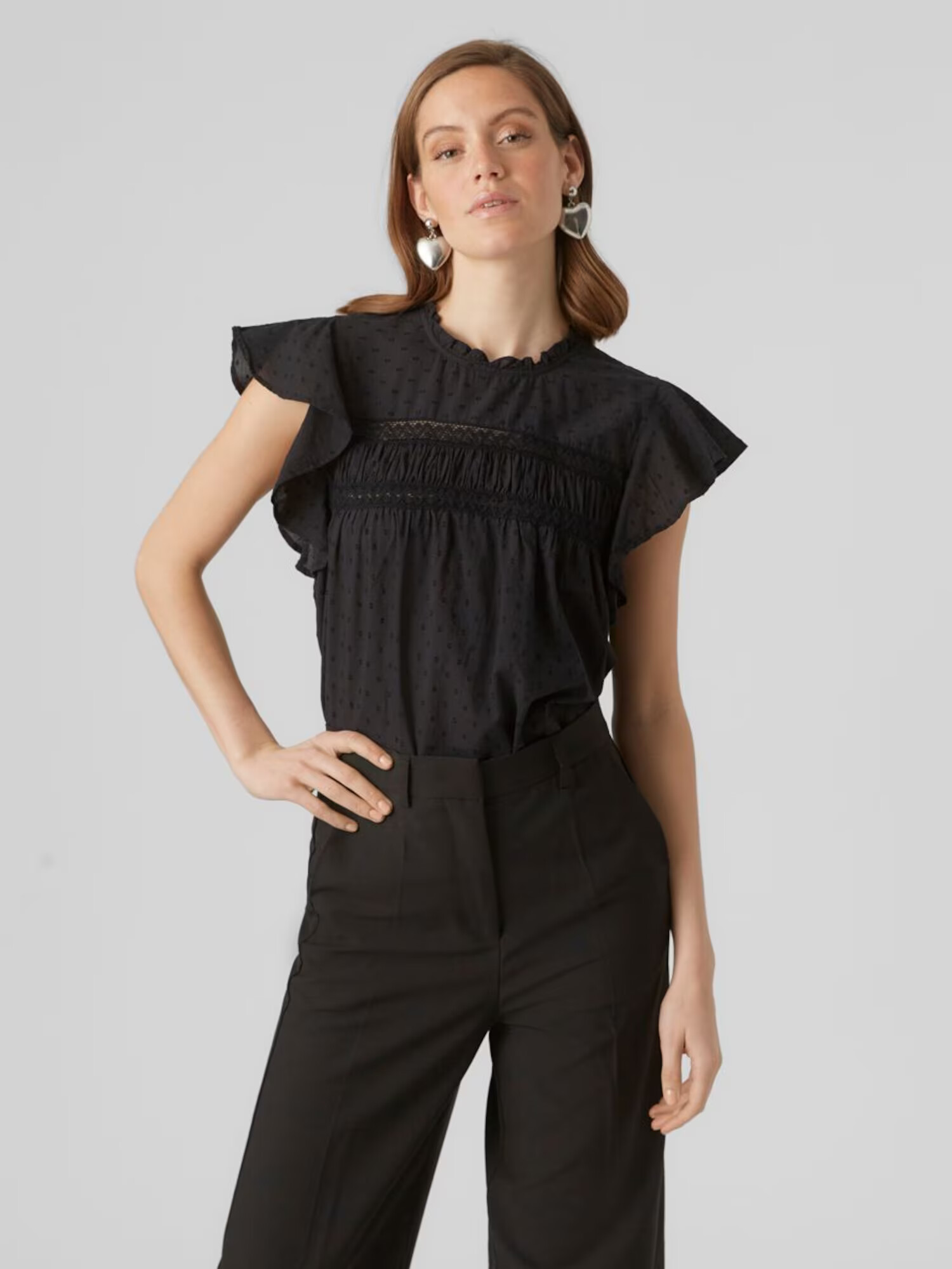 VERO MODA Bluză 'Trine' negru - Pled.ro