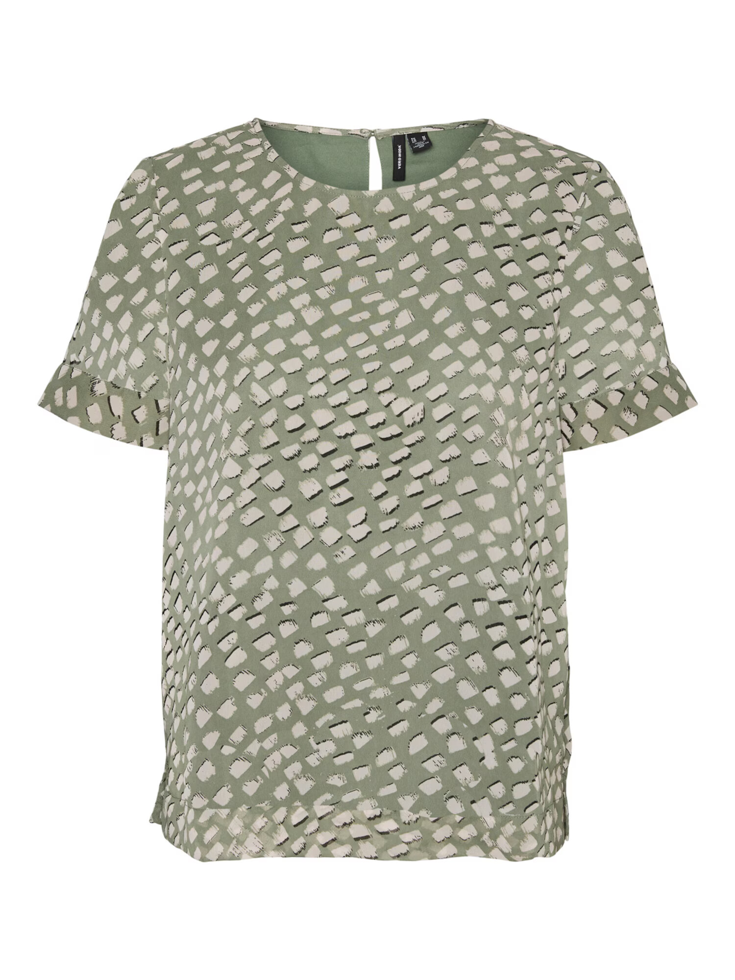 VERO MODA Bluză verde deschis / alb - Pled.ro