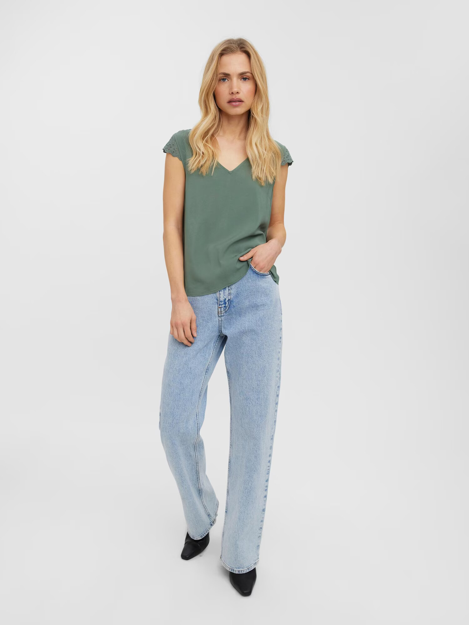 VERO MODA Bluză 'Vica' verde - Pled.ro