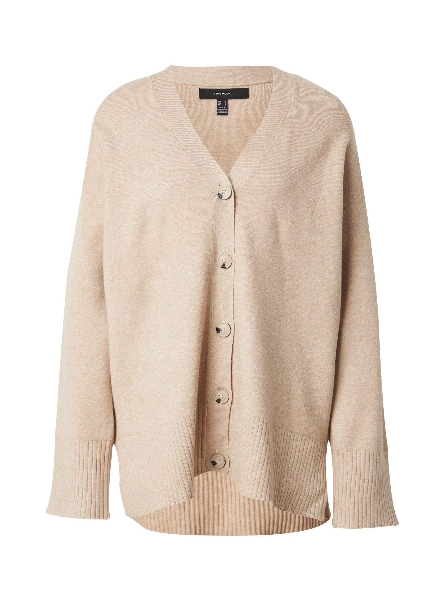 VERO MODA Cardigan dimensiuni mari bej - Pled.ro