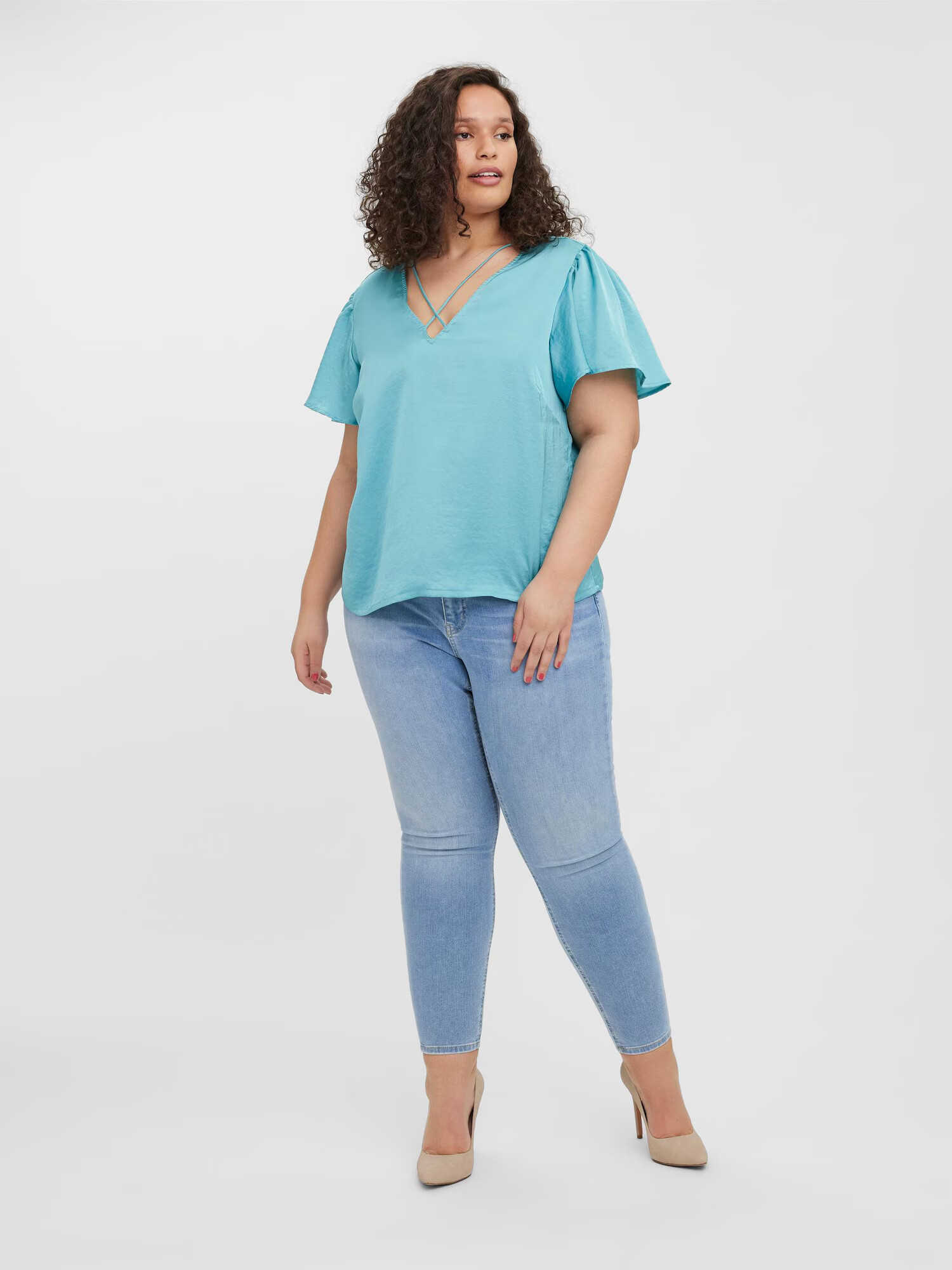 Vero Moda Curve Bluză 'Anny' turcoaz - Pled.ro