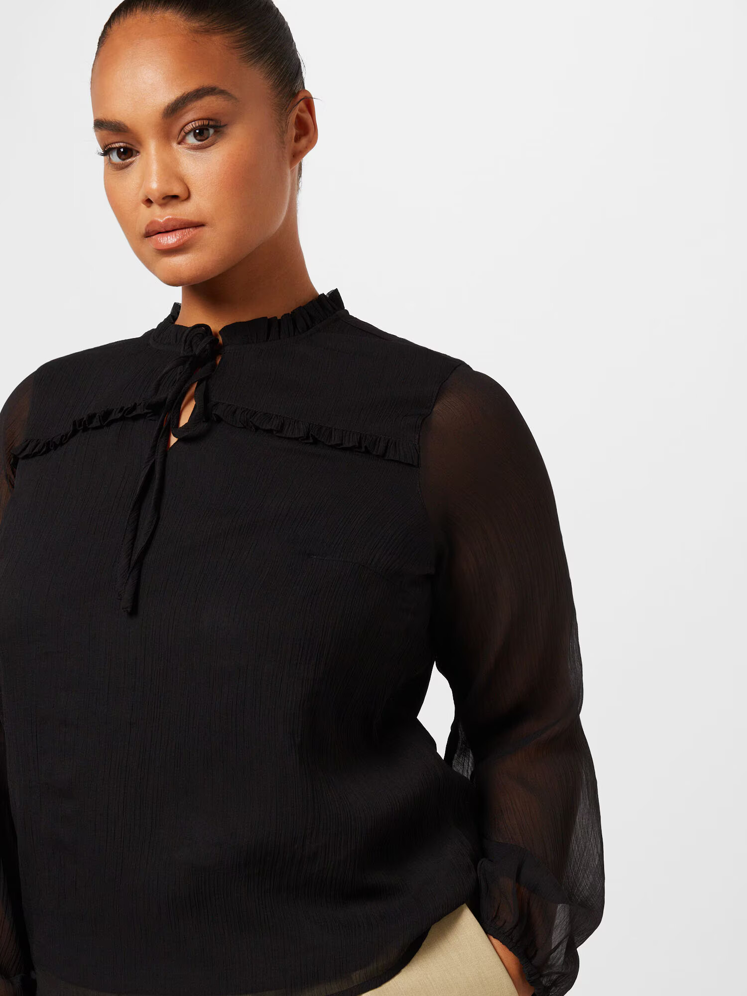 Vero Moda Curve Bluză 'MILLA' negru - Pled.ro