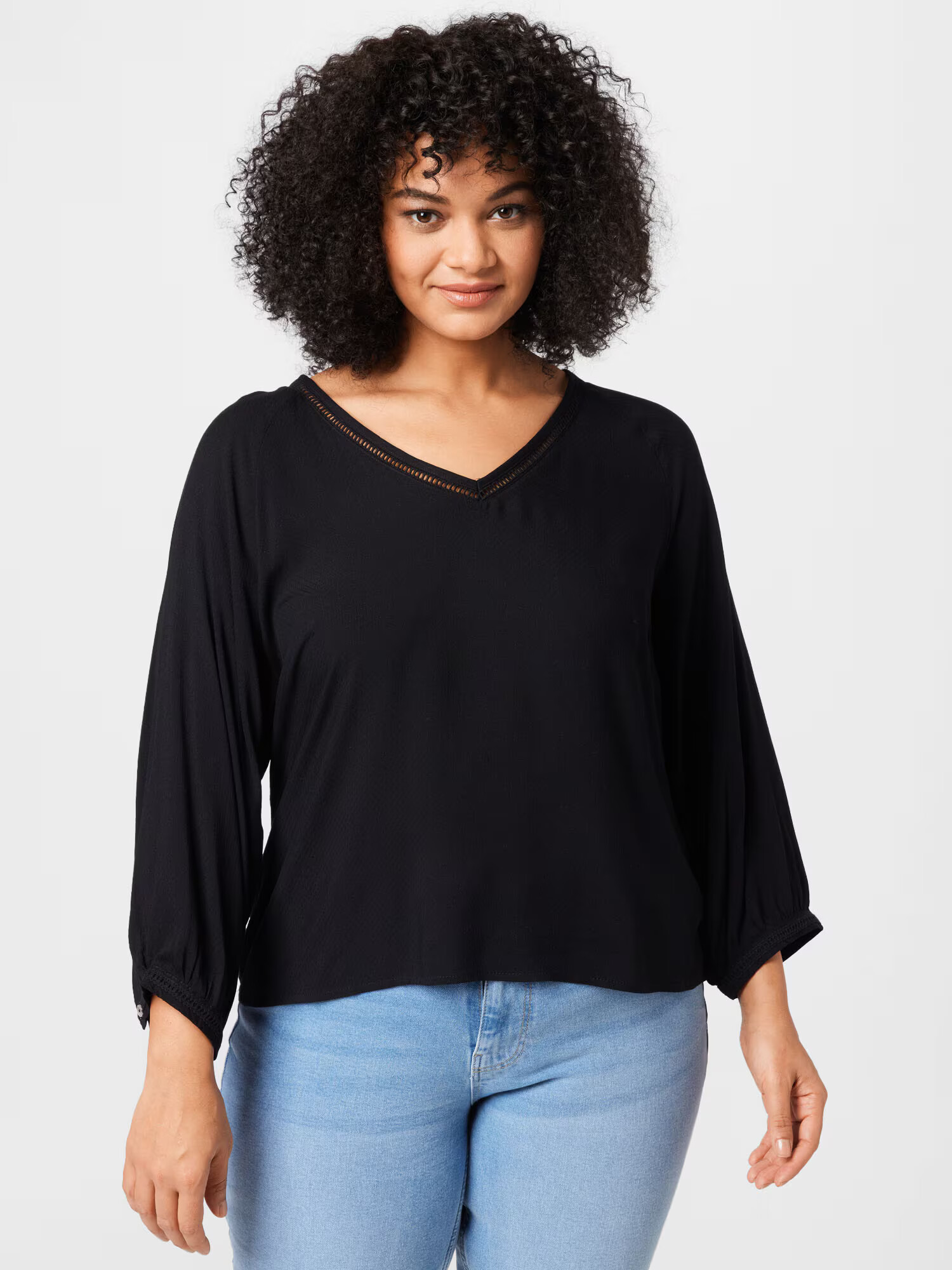 Vero Moda Curve Bluză negru - Pled.ro