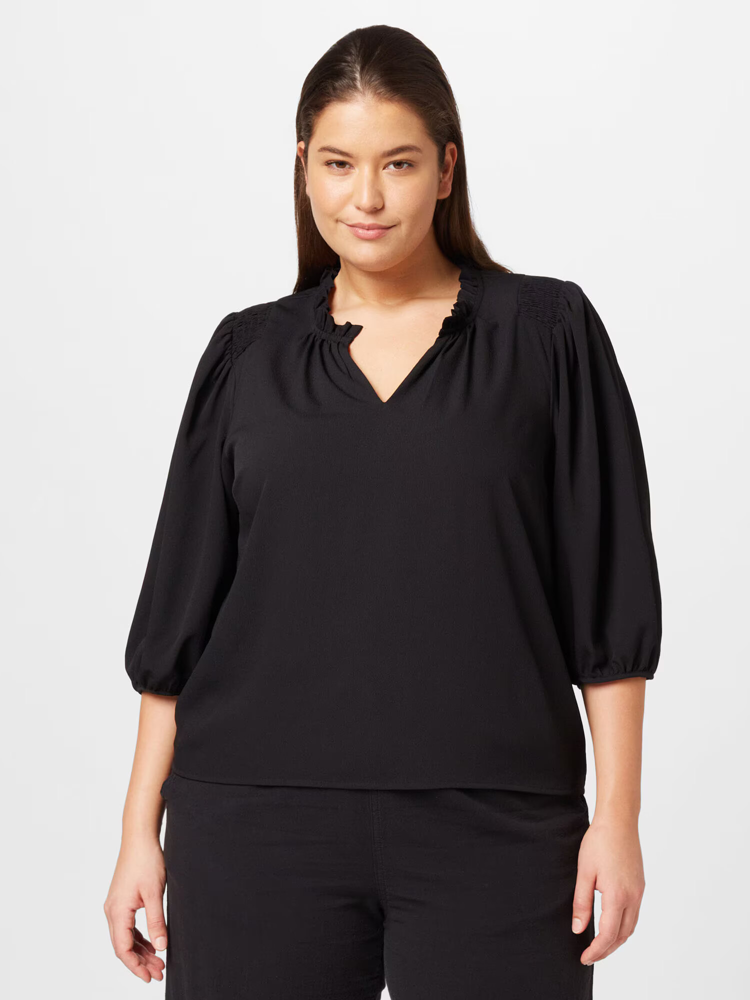 Vero Moda Curve Bluză 'OLIVIA' negru - Pled.ro