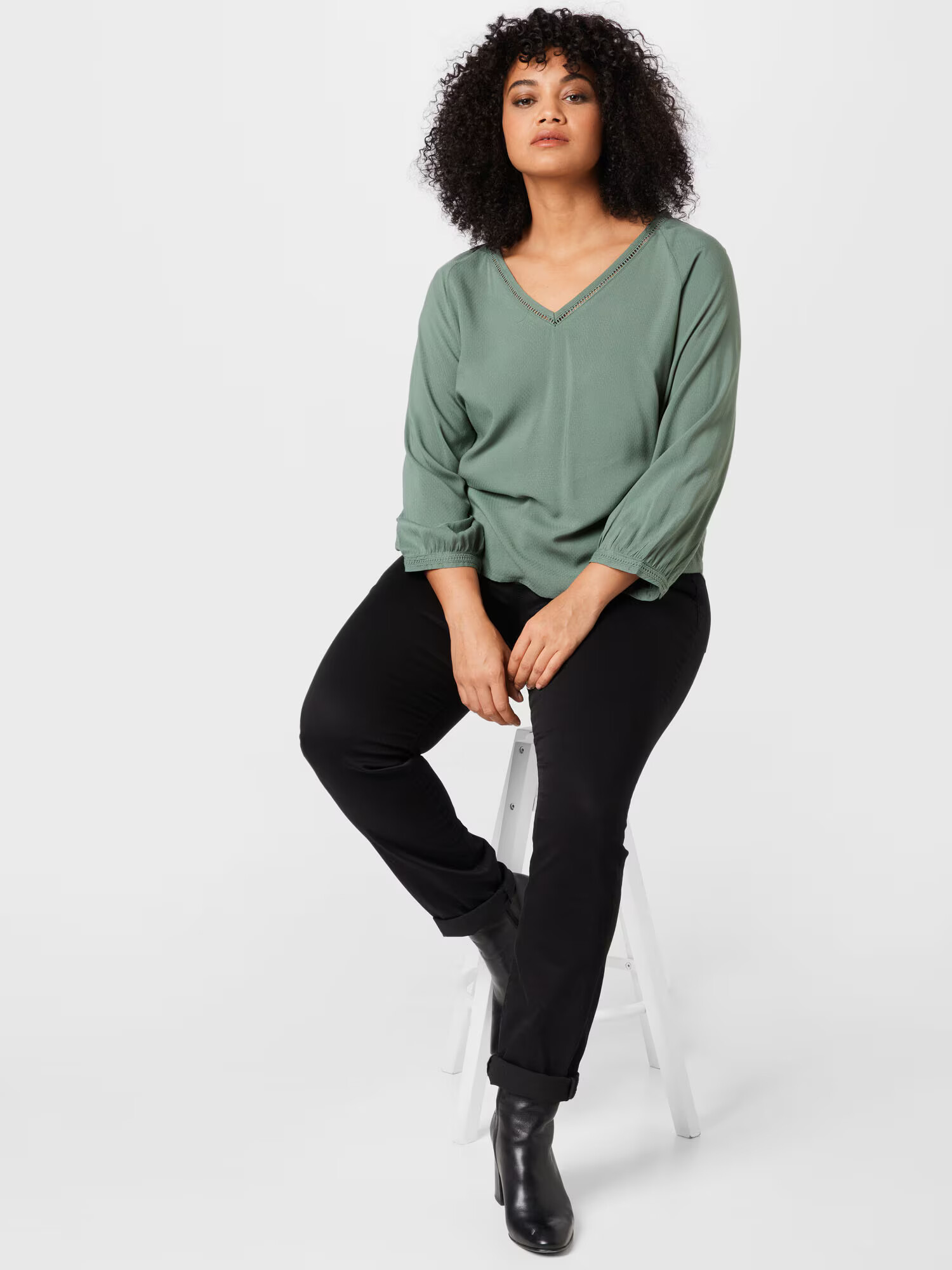 Vero Moda Curve Bluză verde - Pled.ro