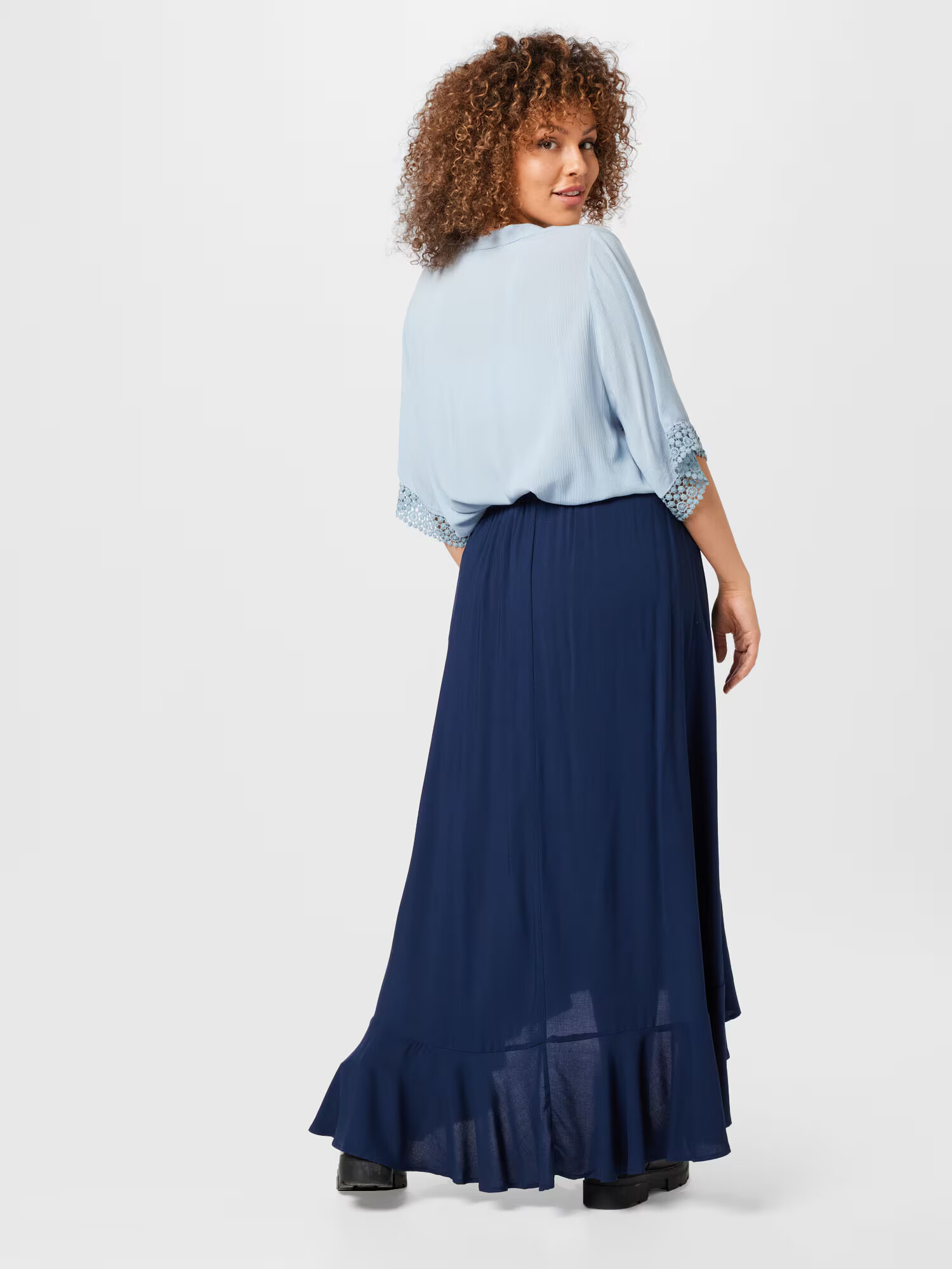 Vero Moda Curve Fustă 'TALIA' bleumarin - Pled.ro