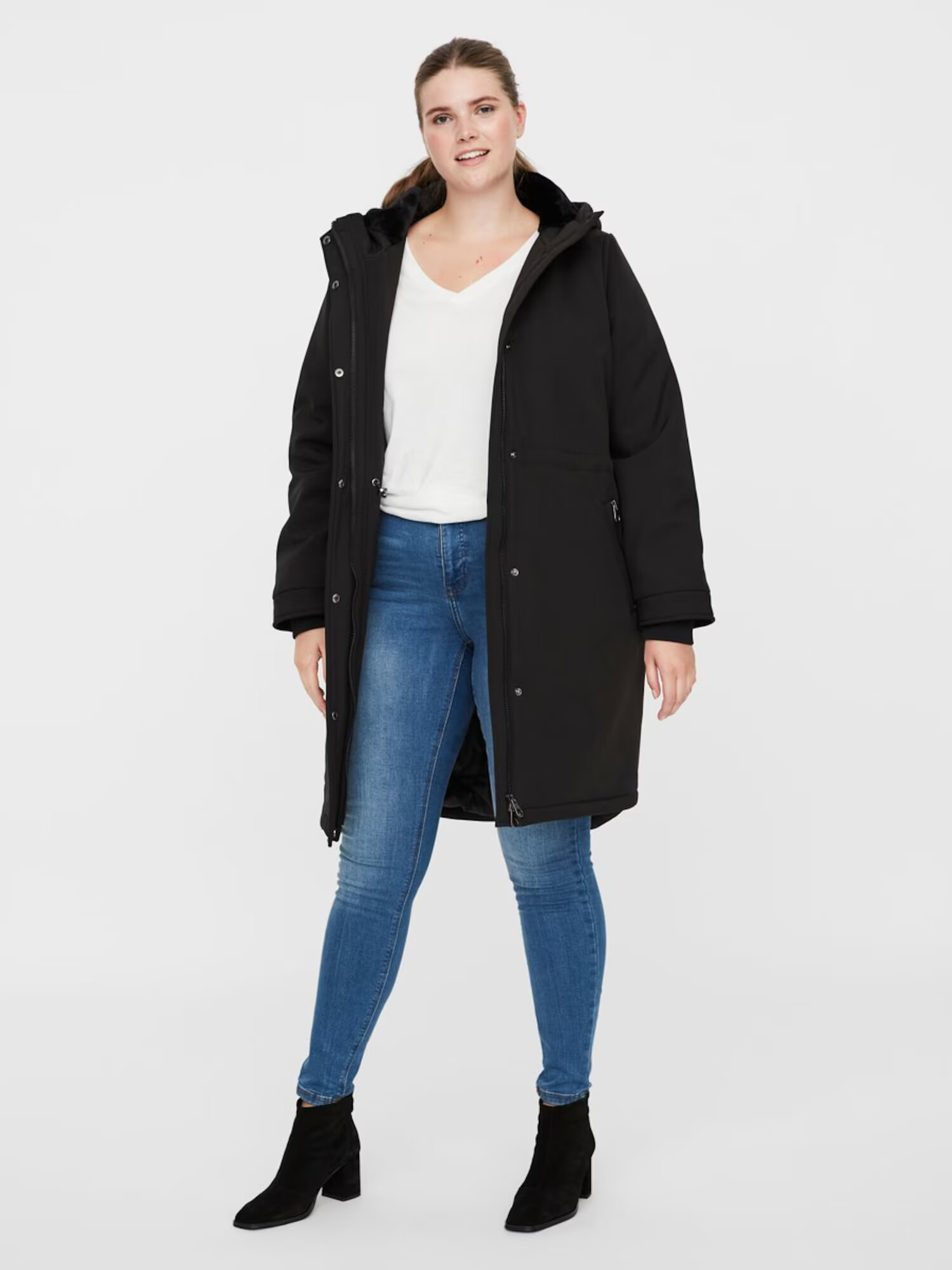 Vero Moda Curve Geacă de primăvară-toamnă negru - Pled.ro