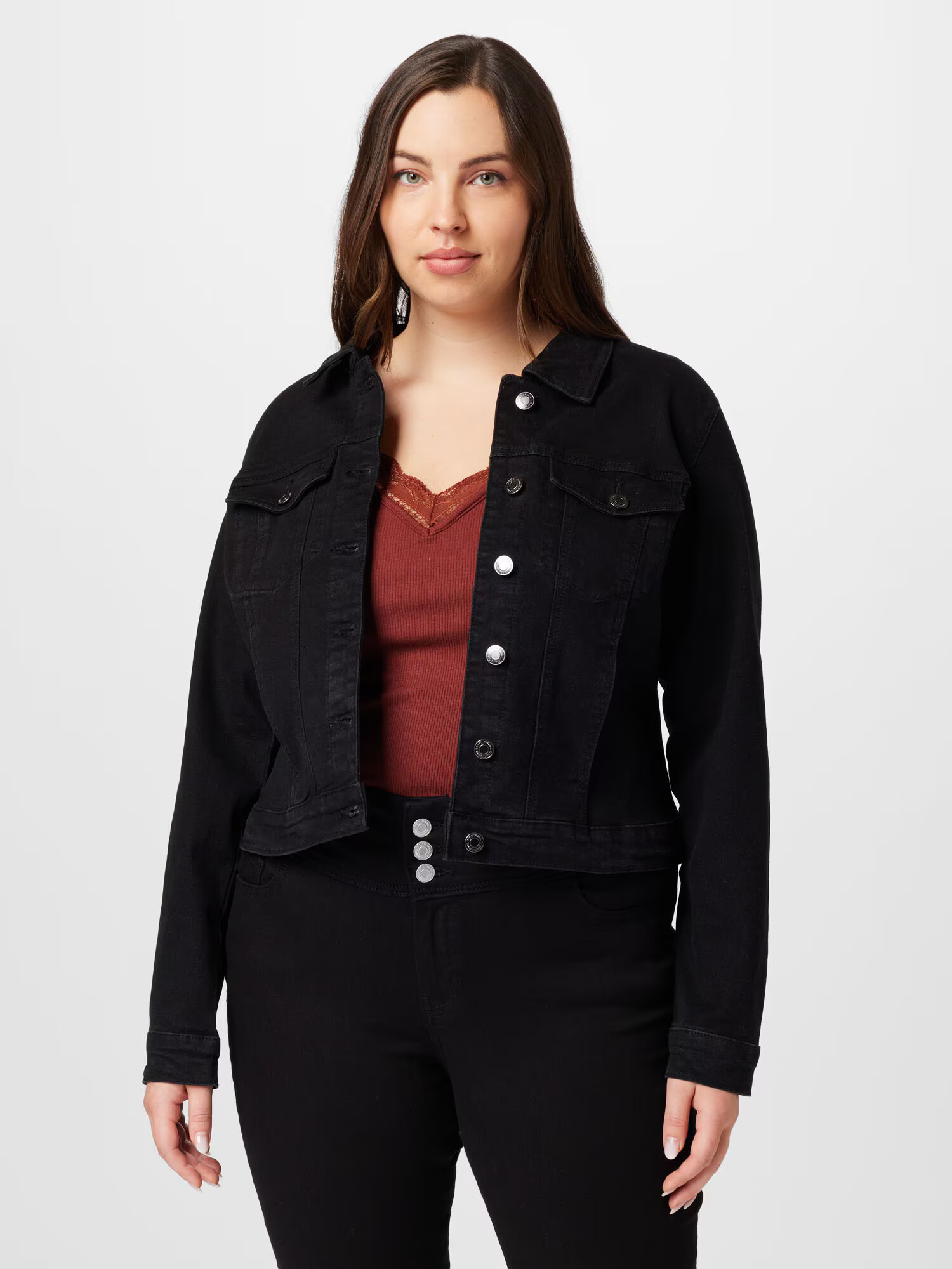 Vero Moda Curve Geacă de primăvară-toamnă 'Runa' negru - Pled.ro