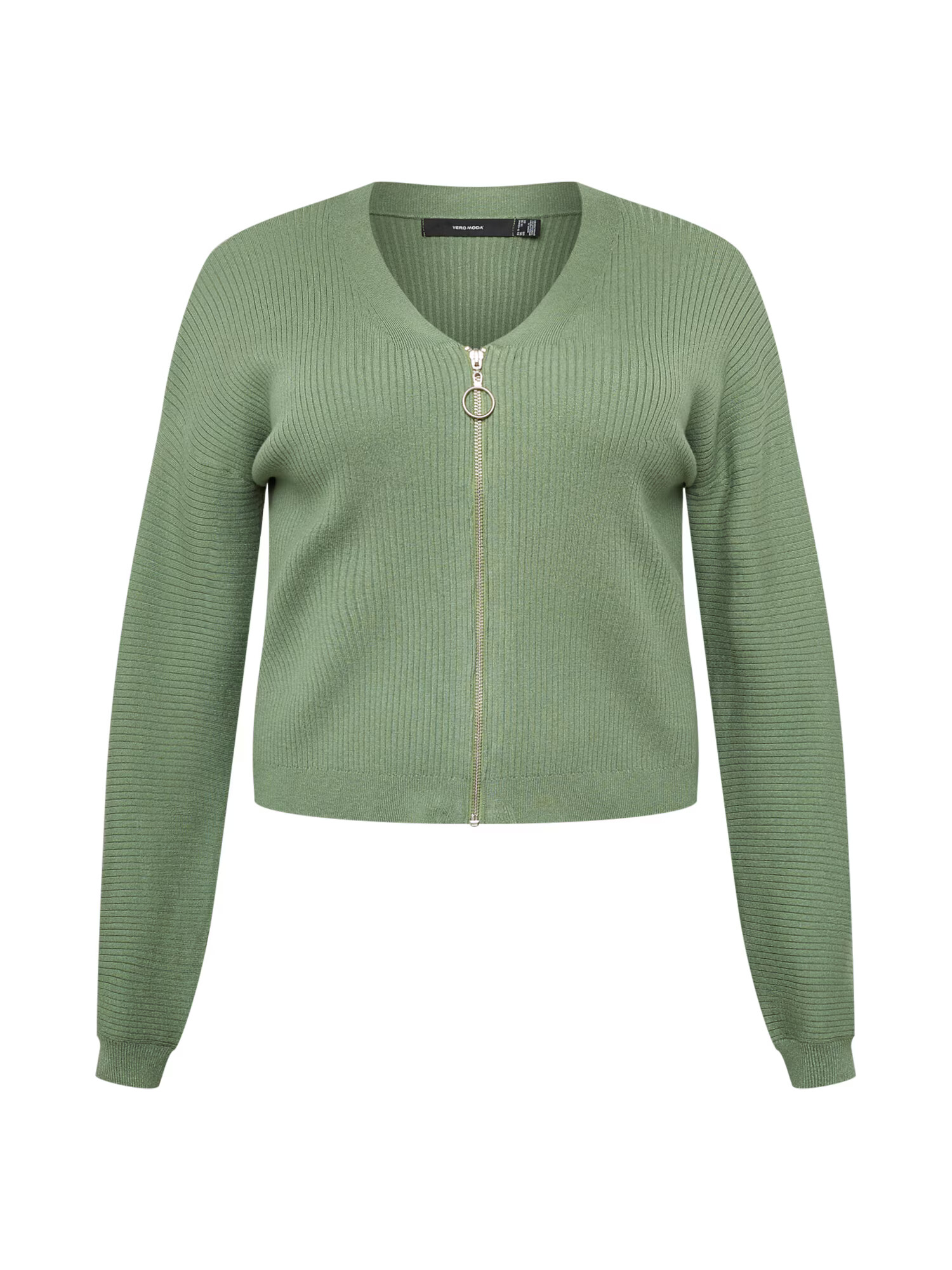 Vero Moda Curve Geacă tricotată 'GOLD' verde măr - Pled.ro